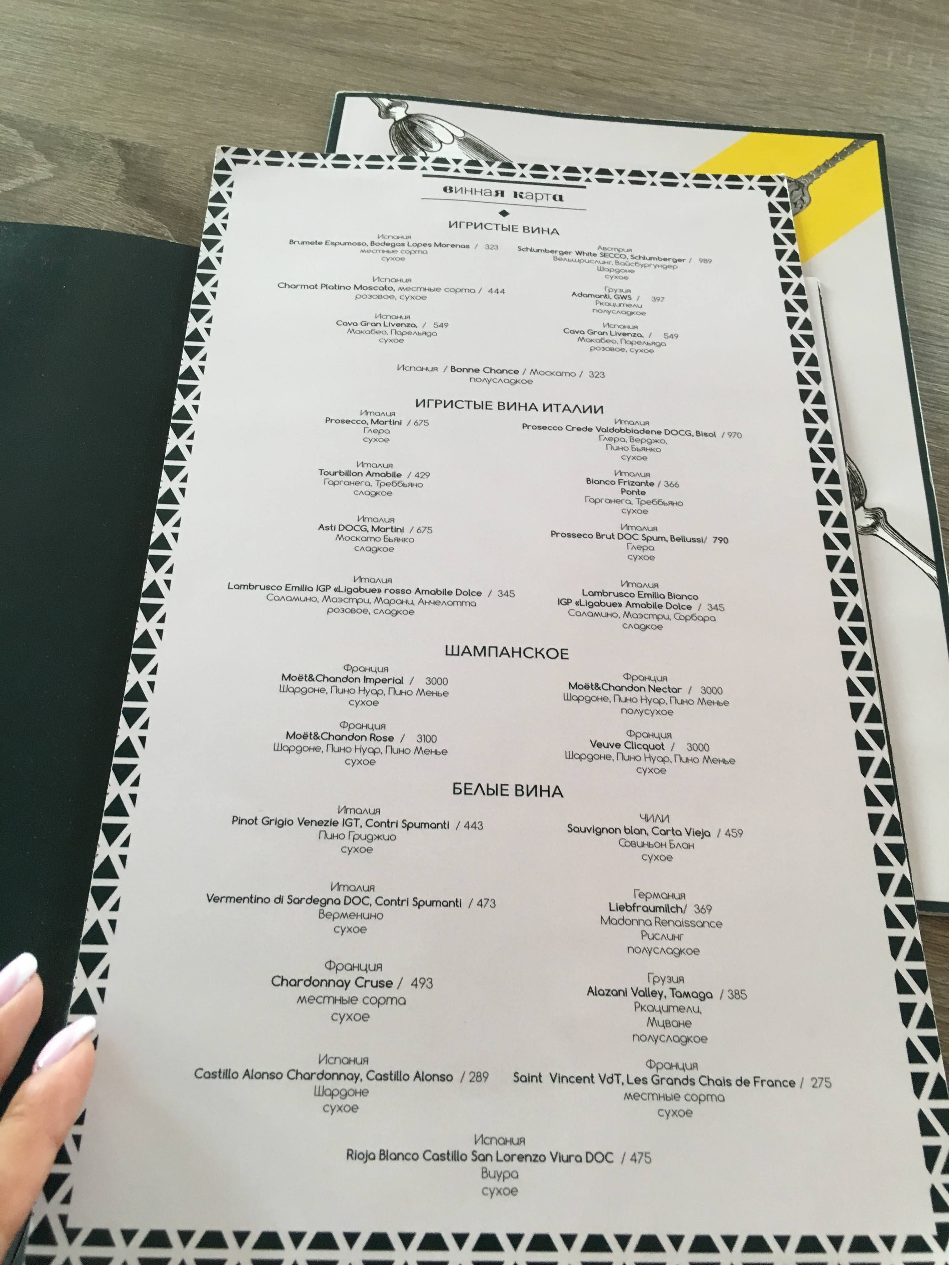 BIANI Champagneria menu 6