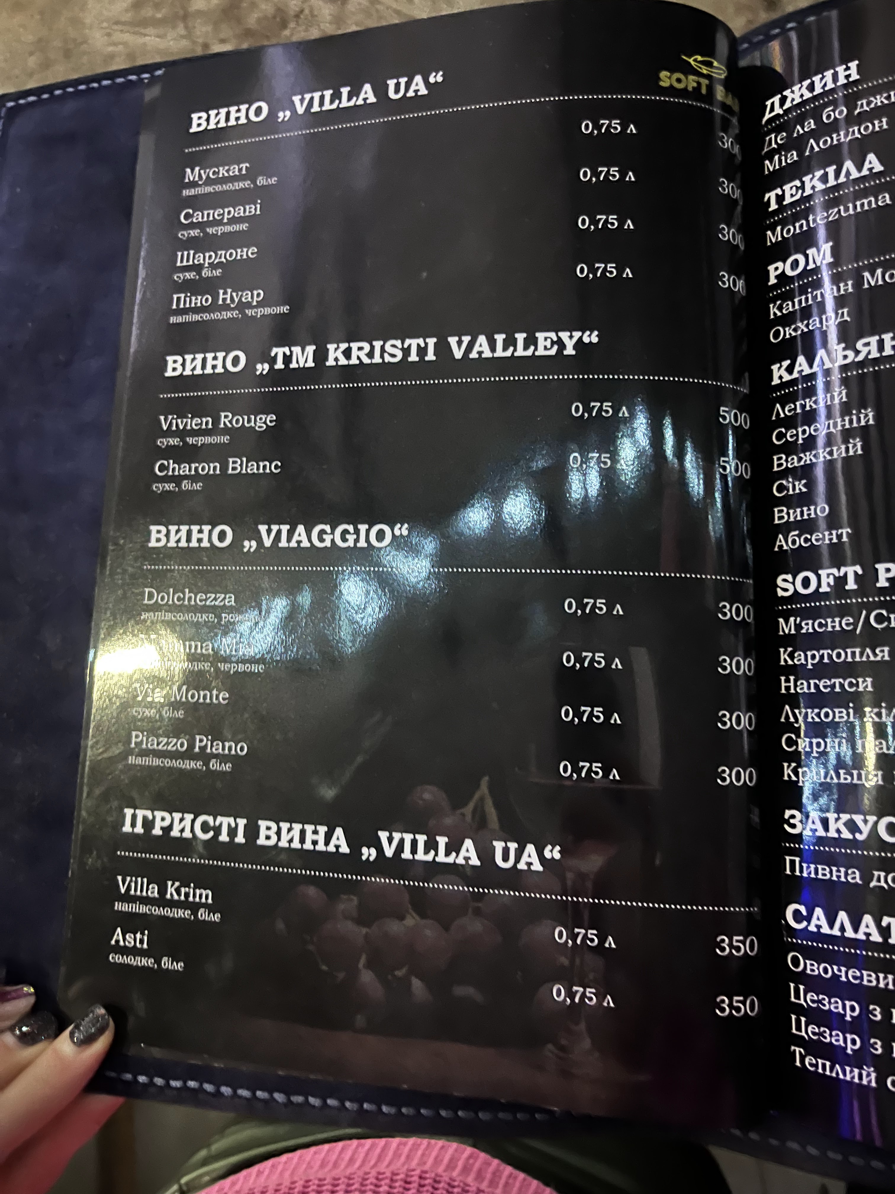 Soft Bar menu 6