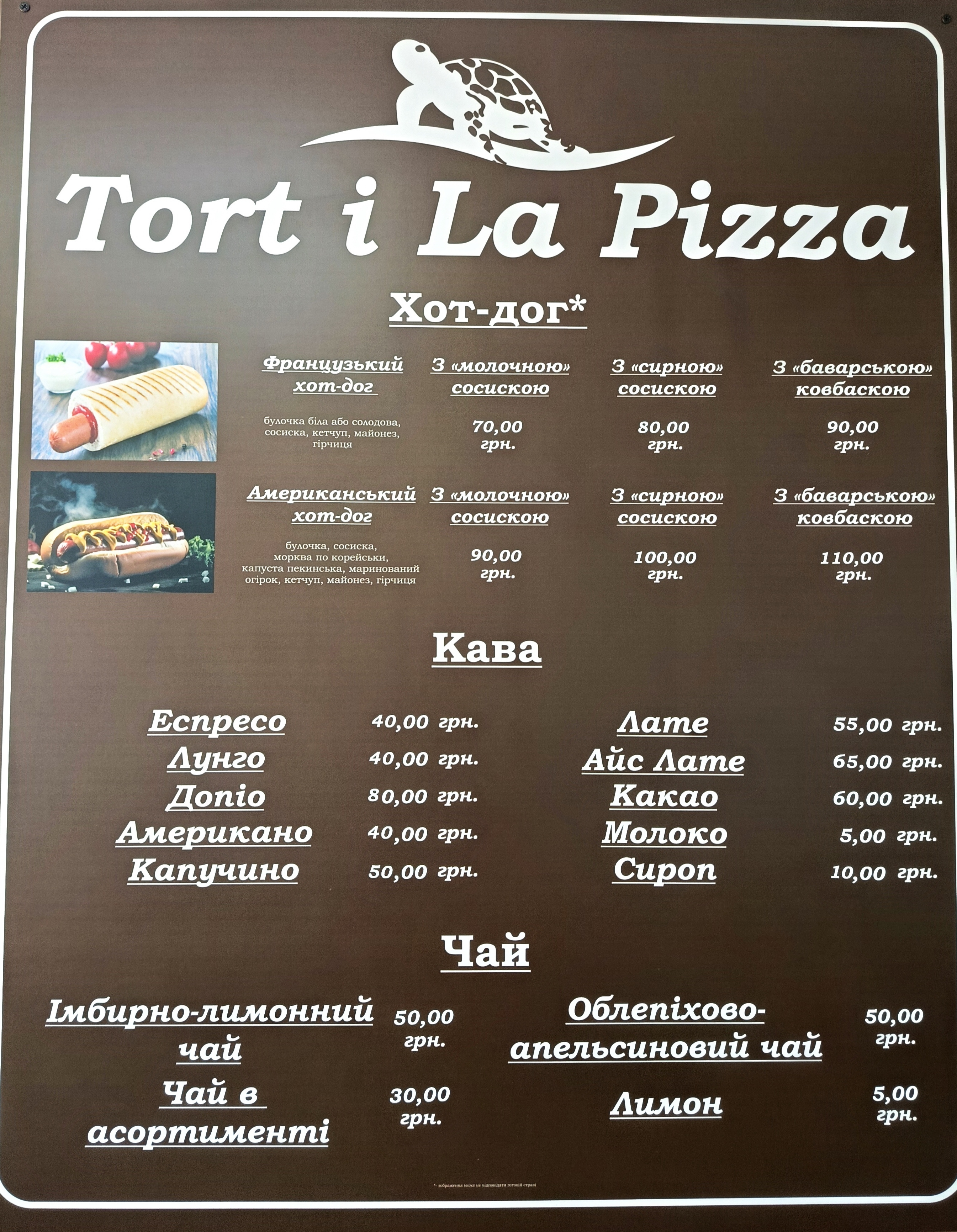Tort i La Pizza menu 3