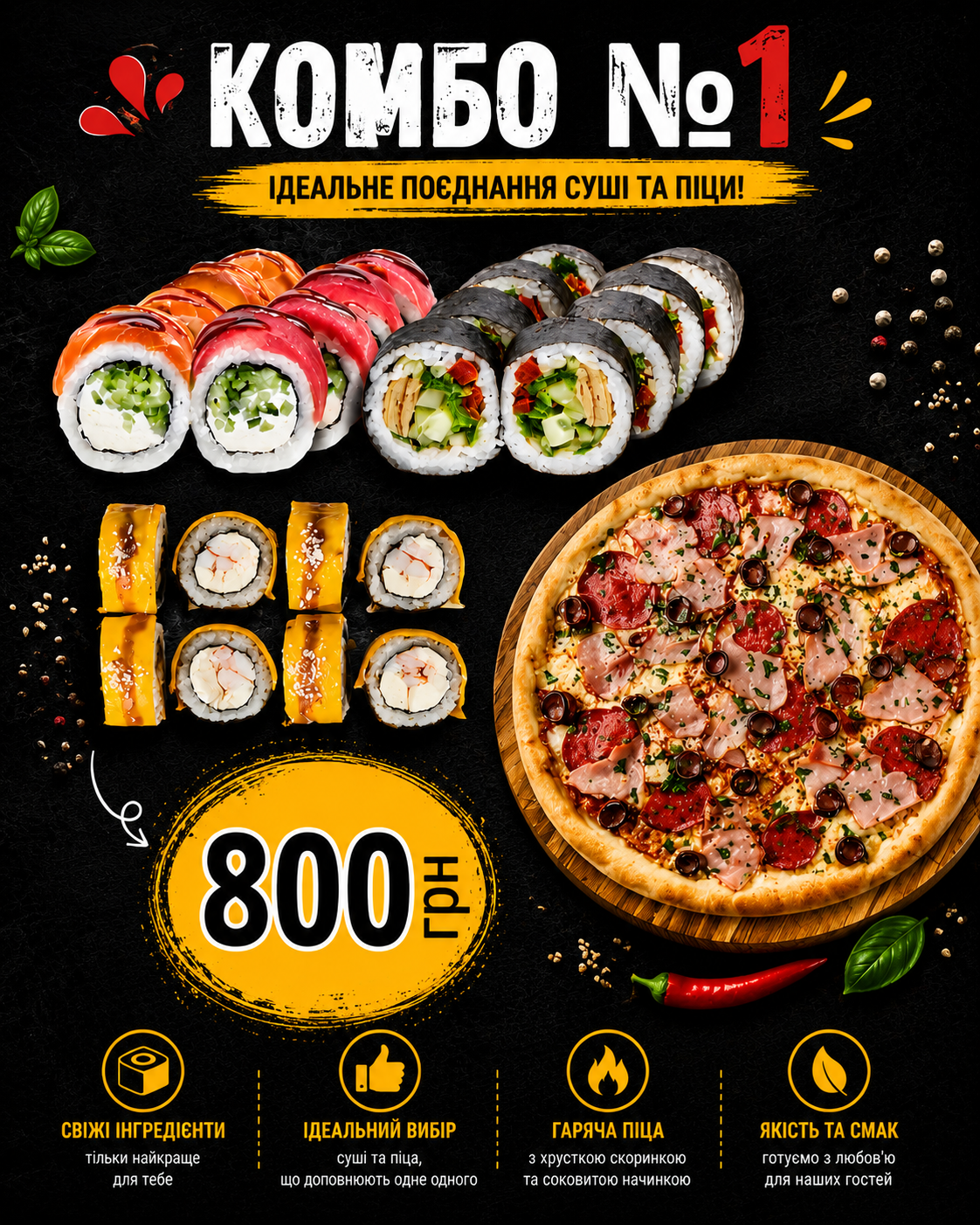 Доставка Суші та Піци Панда Суші Харків menu 2