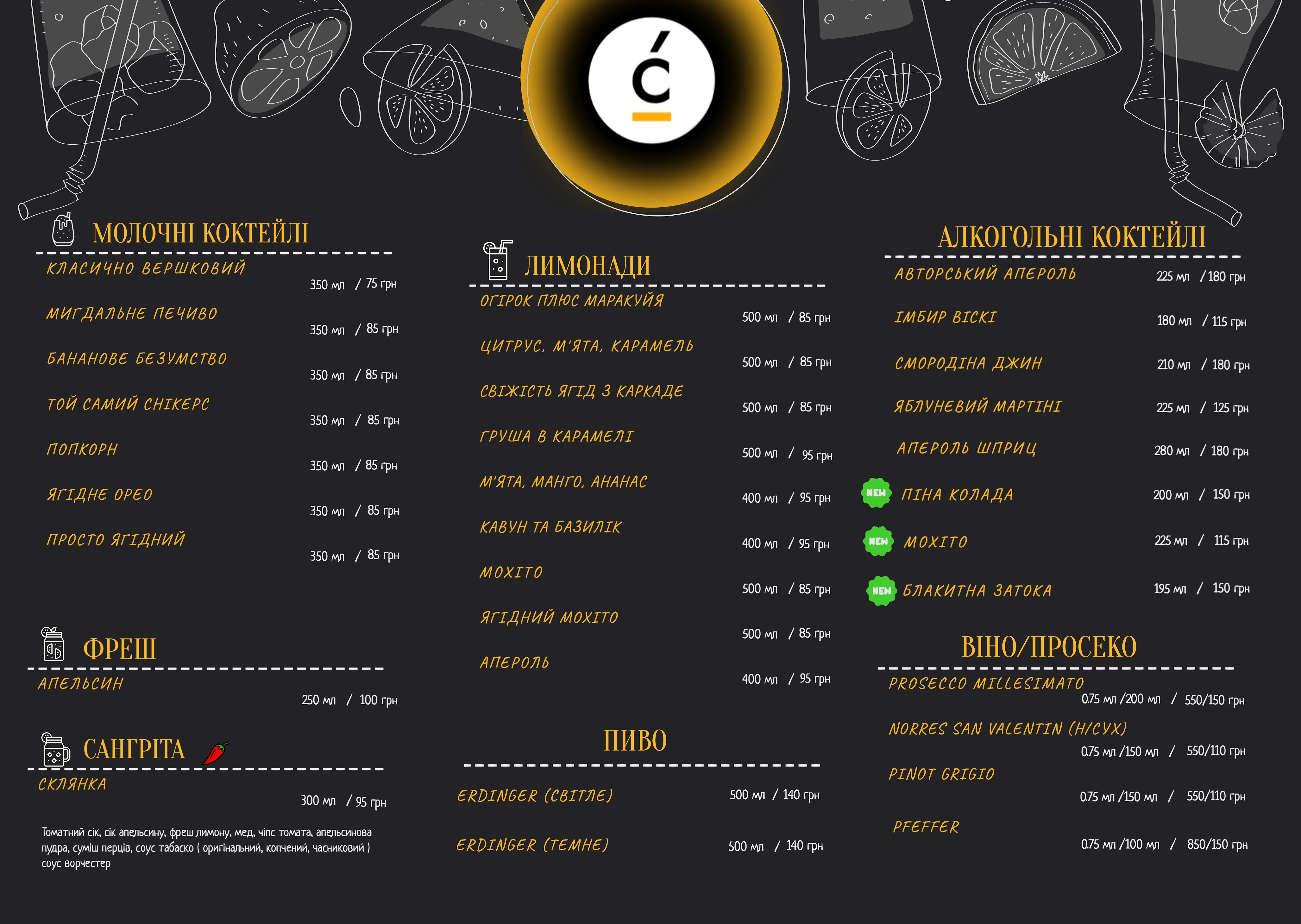 Цукор Сіль menu 1