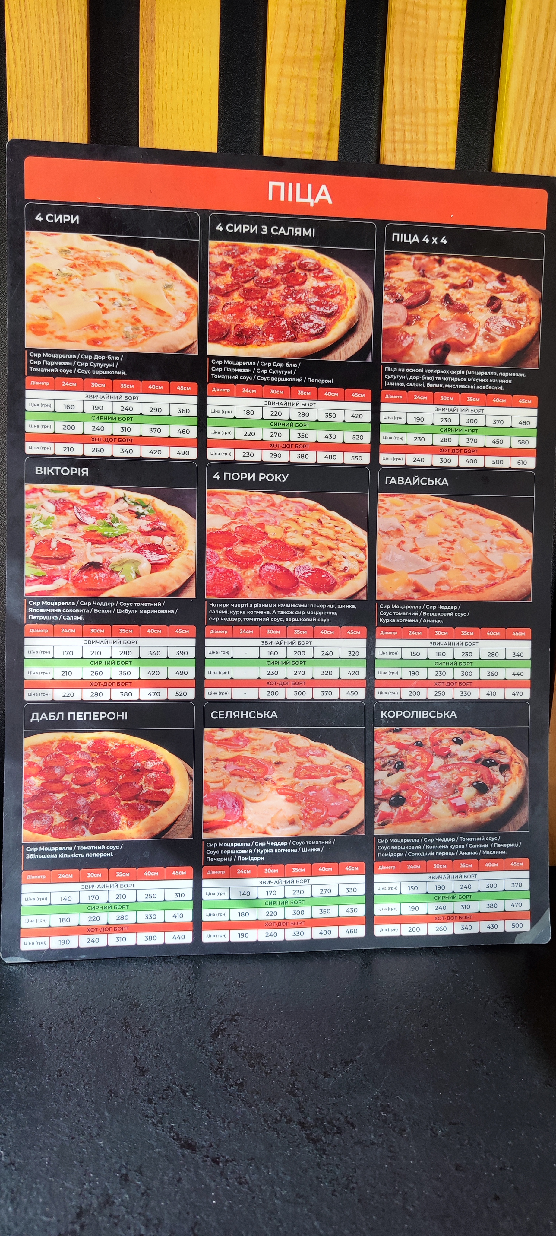 King Pizza menu 3