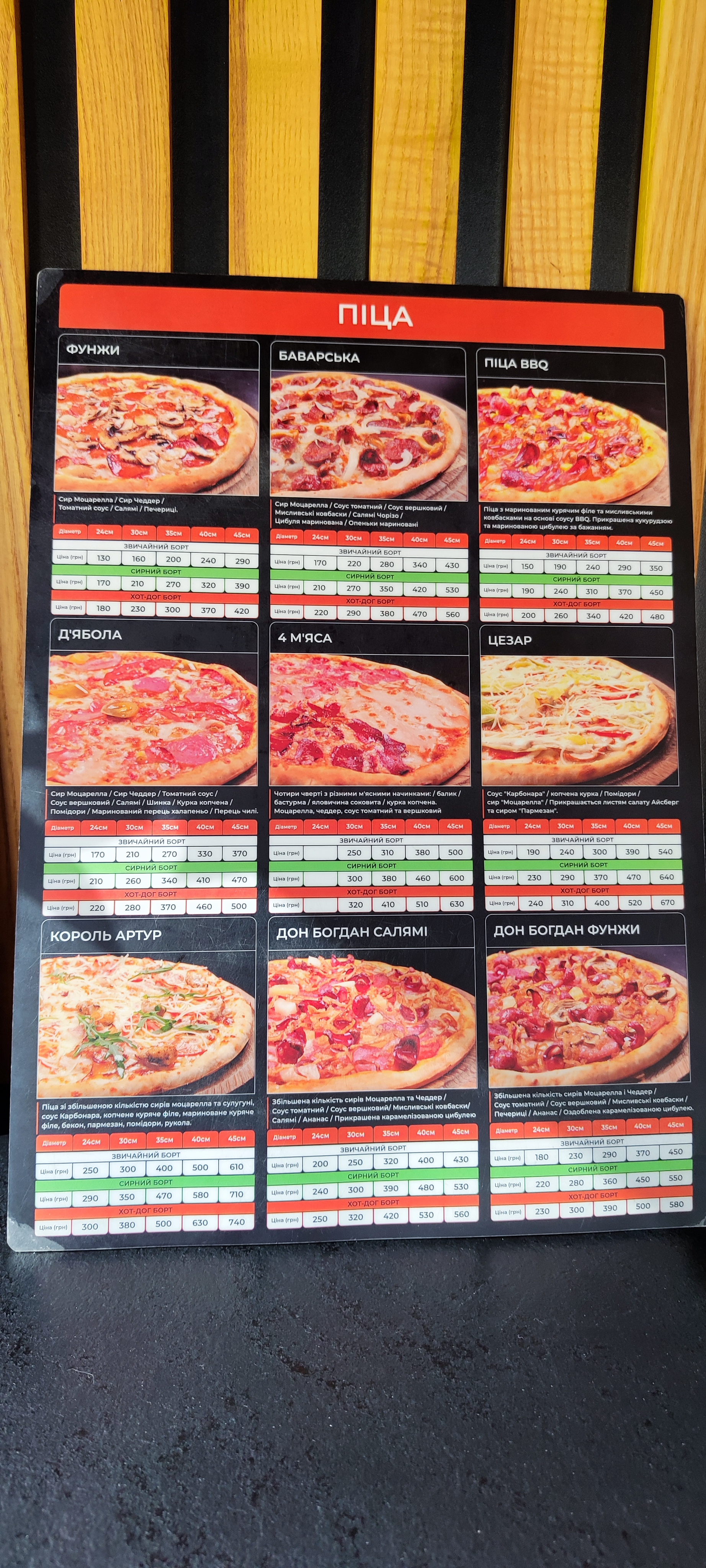 King Pizza menu 4