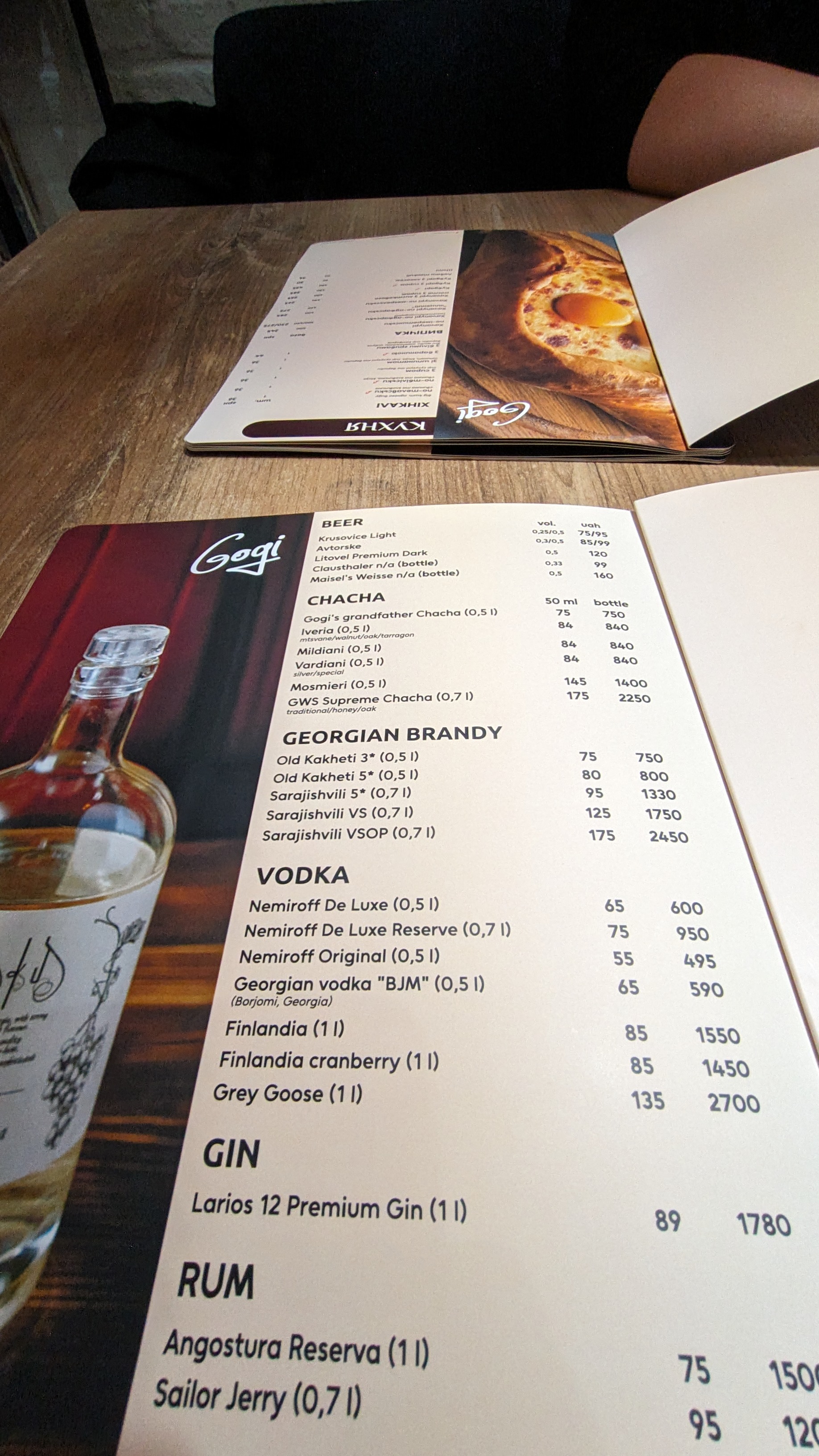 Gogi menu 1