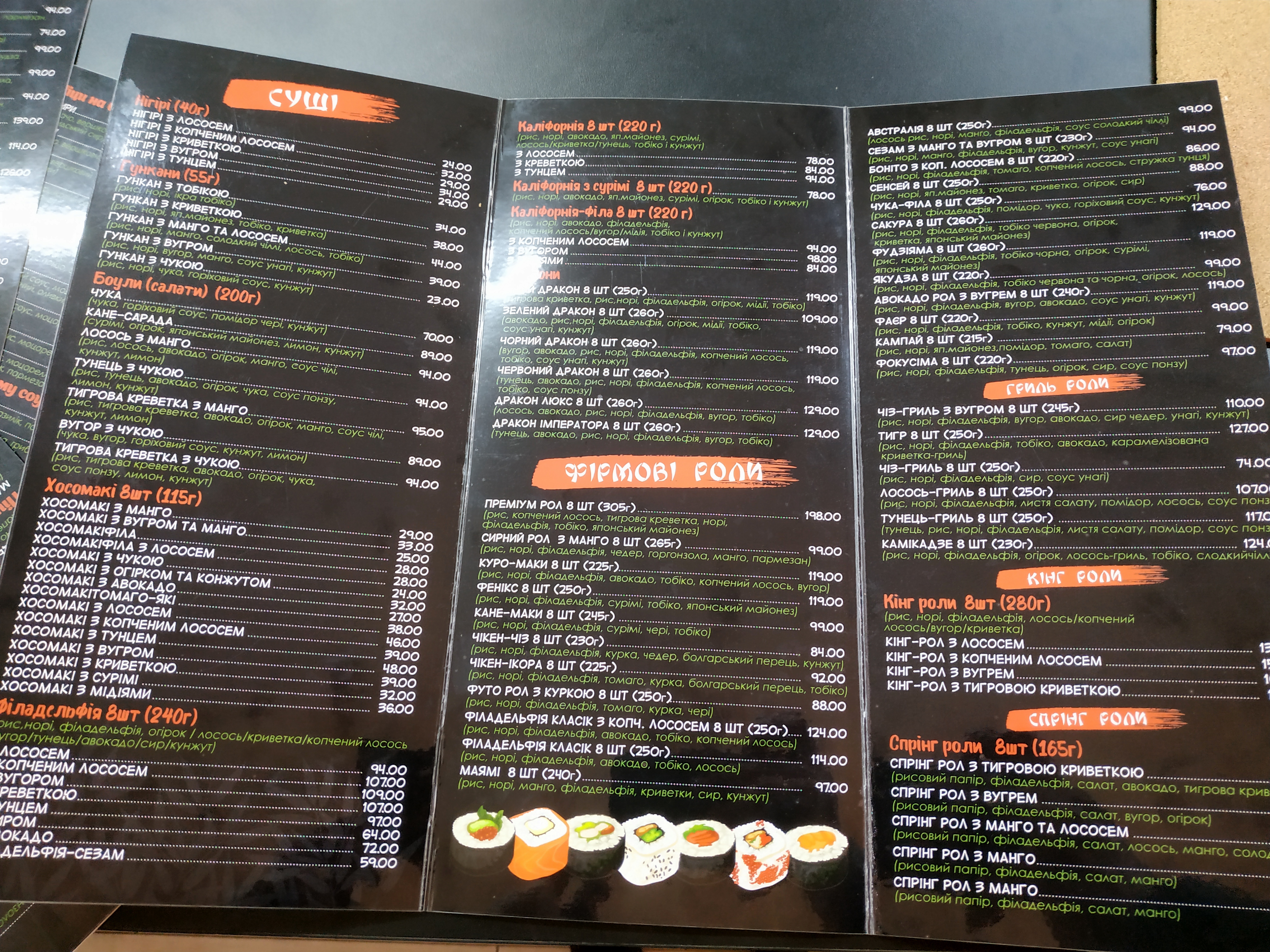 Mango sushi&pizza menu 5
