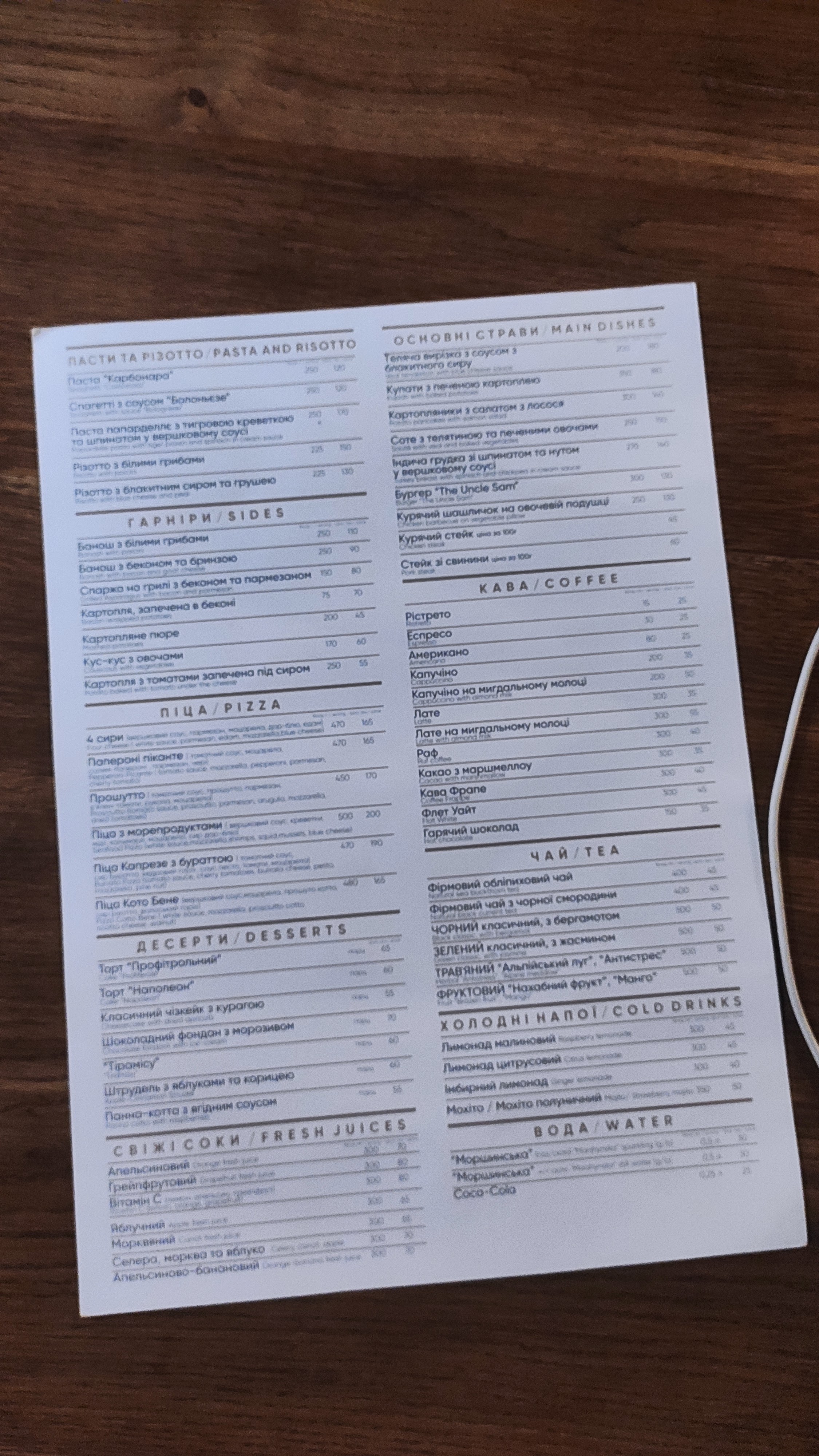 Loft 26 menu 9