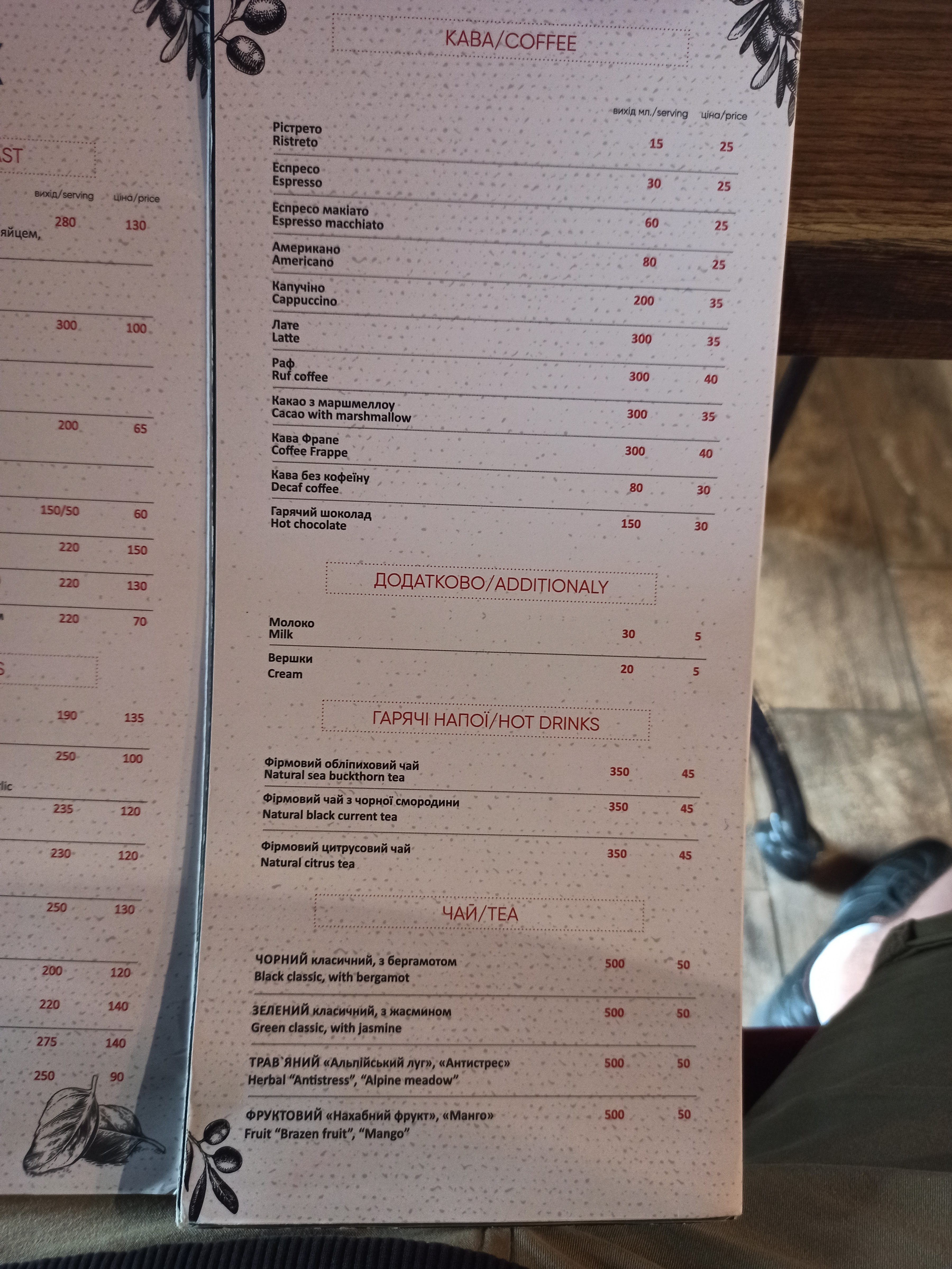 Loft 26 menu 10