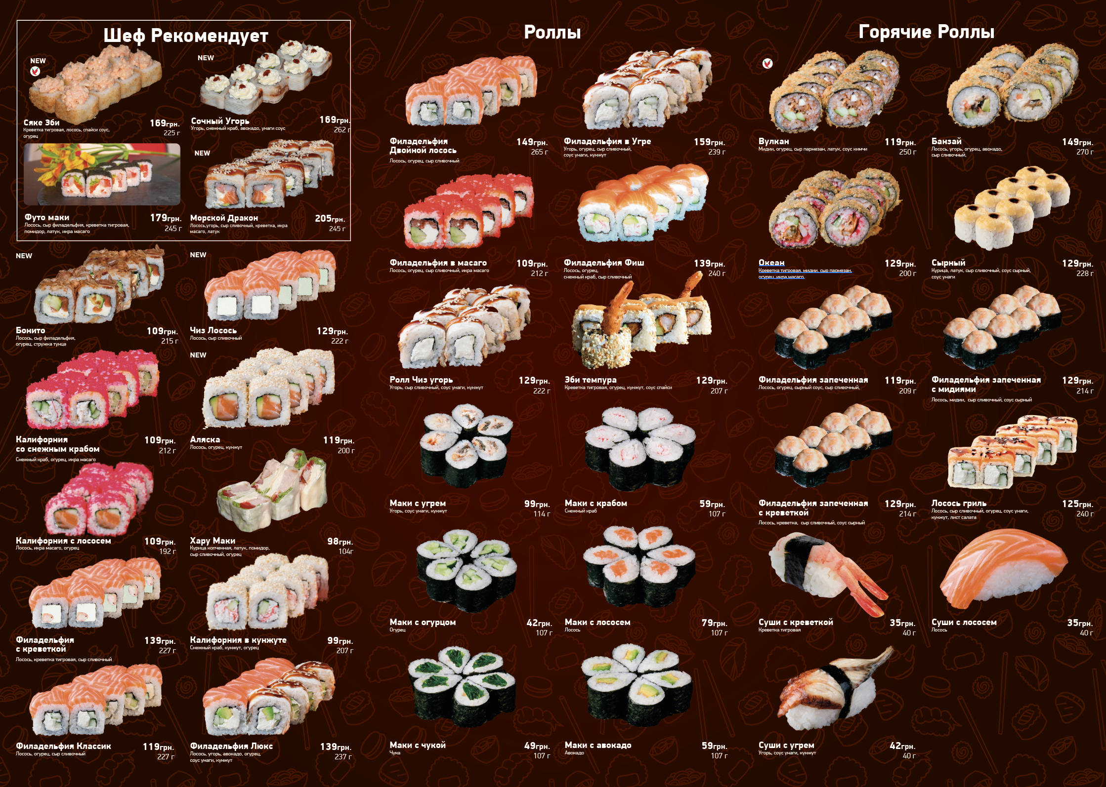 Sushi Emoji menu 2