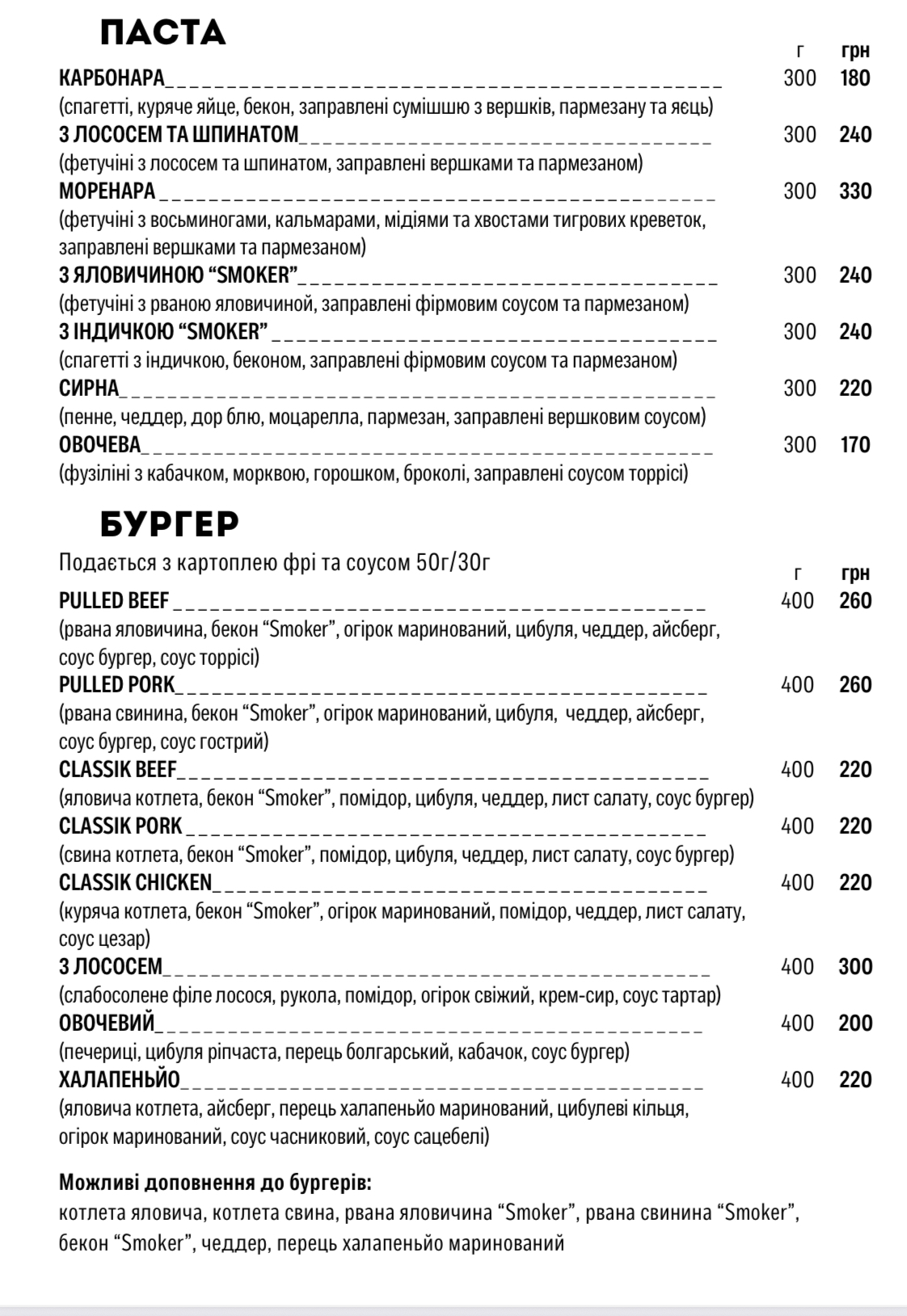 Smoke Time Akkerman menu 6