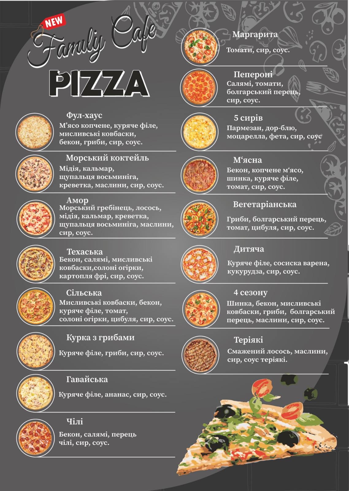 new Family Cafe menu 1