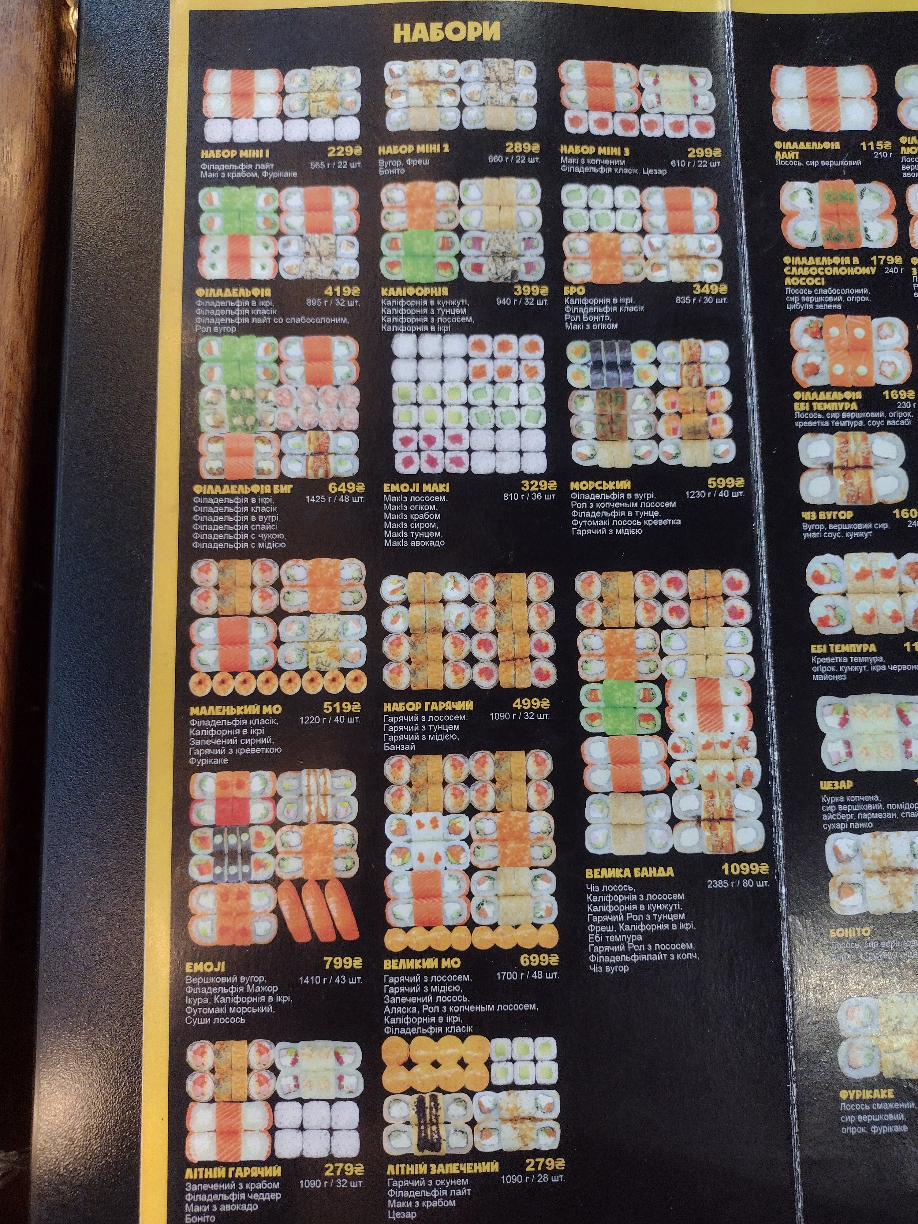 Emoji sushi menu 3