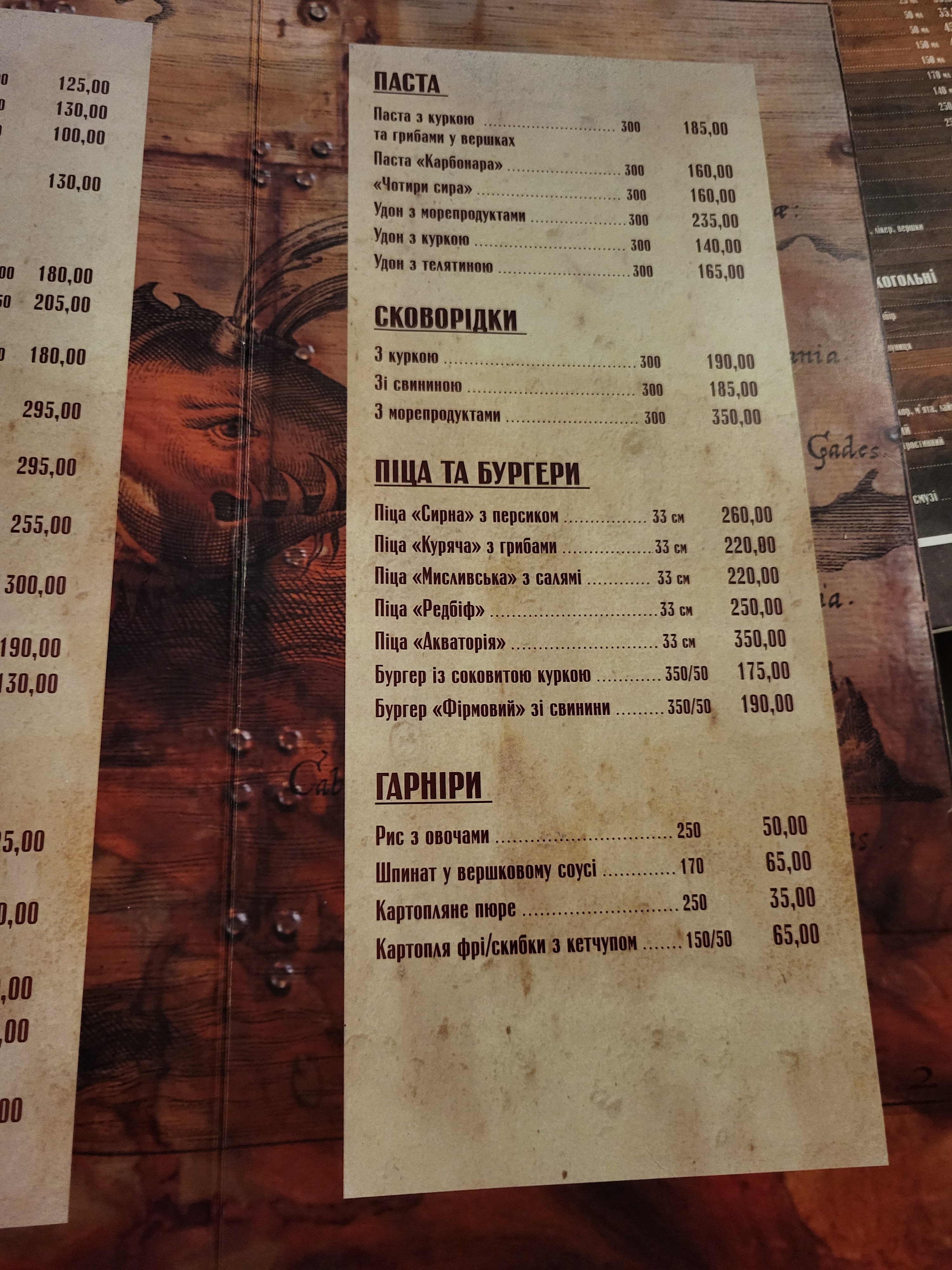 АКВАТОРИЯ КАФЕ-БИЛЬЯРДНАЯ menu 12