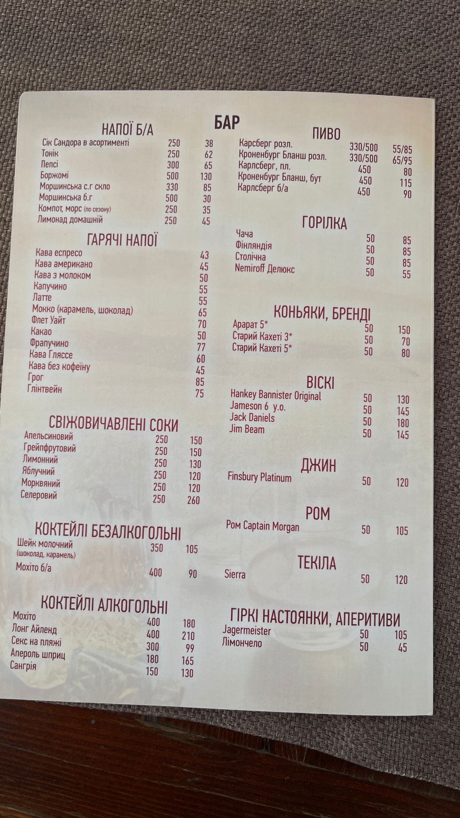 БАЛАТОН РЕСТОРАН menu 5