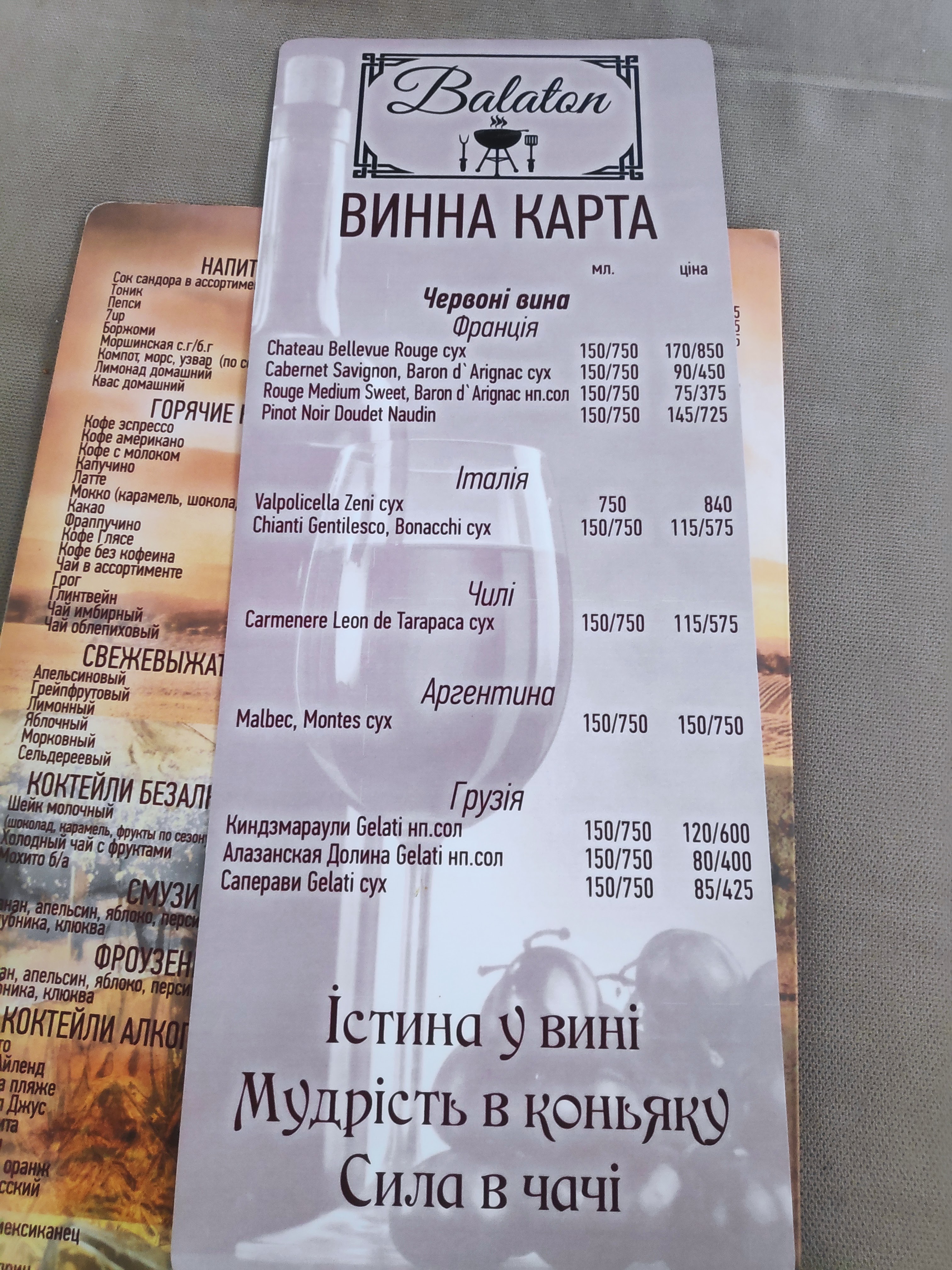 БАЛАТОН РЕСТОРАН menu 7