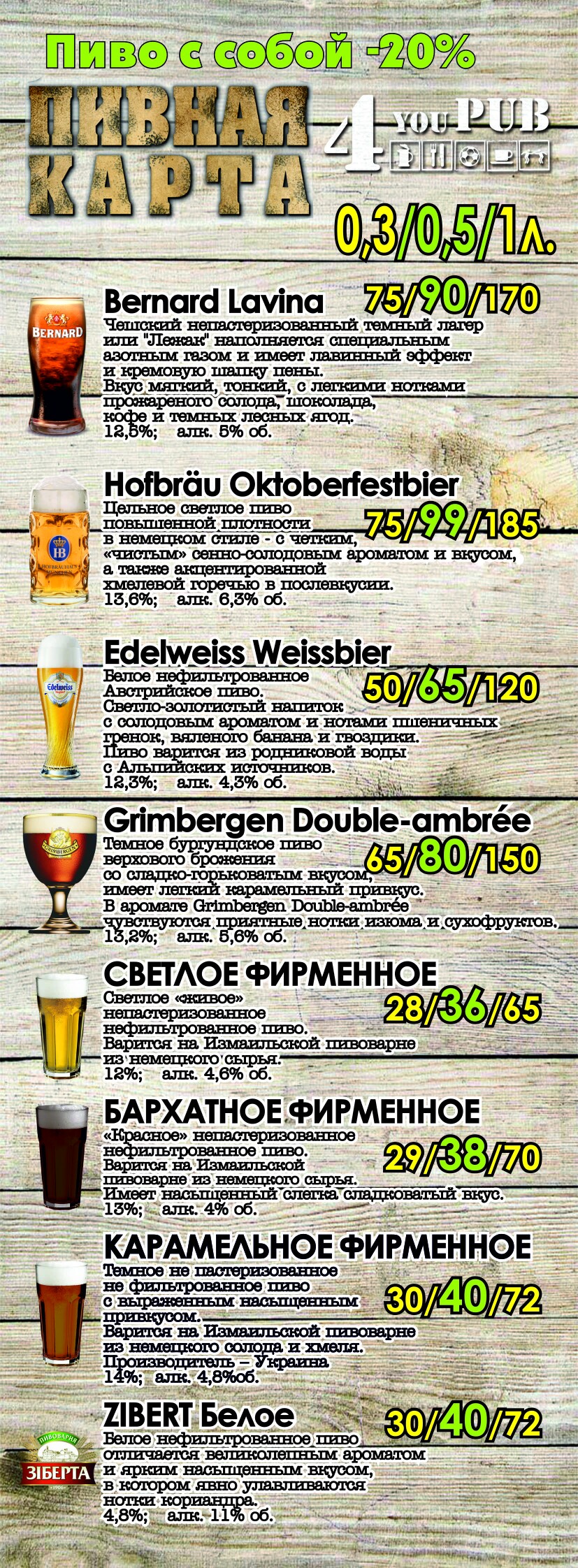 PUB4you menu 9