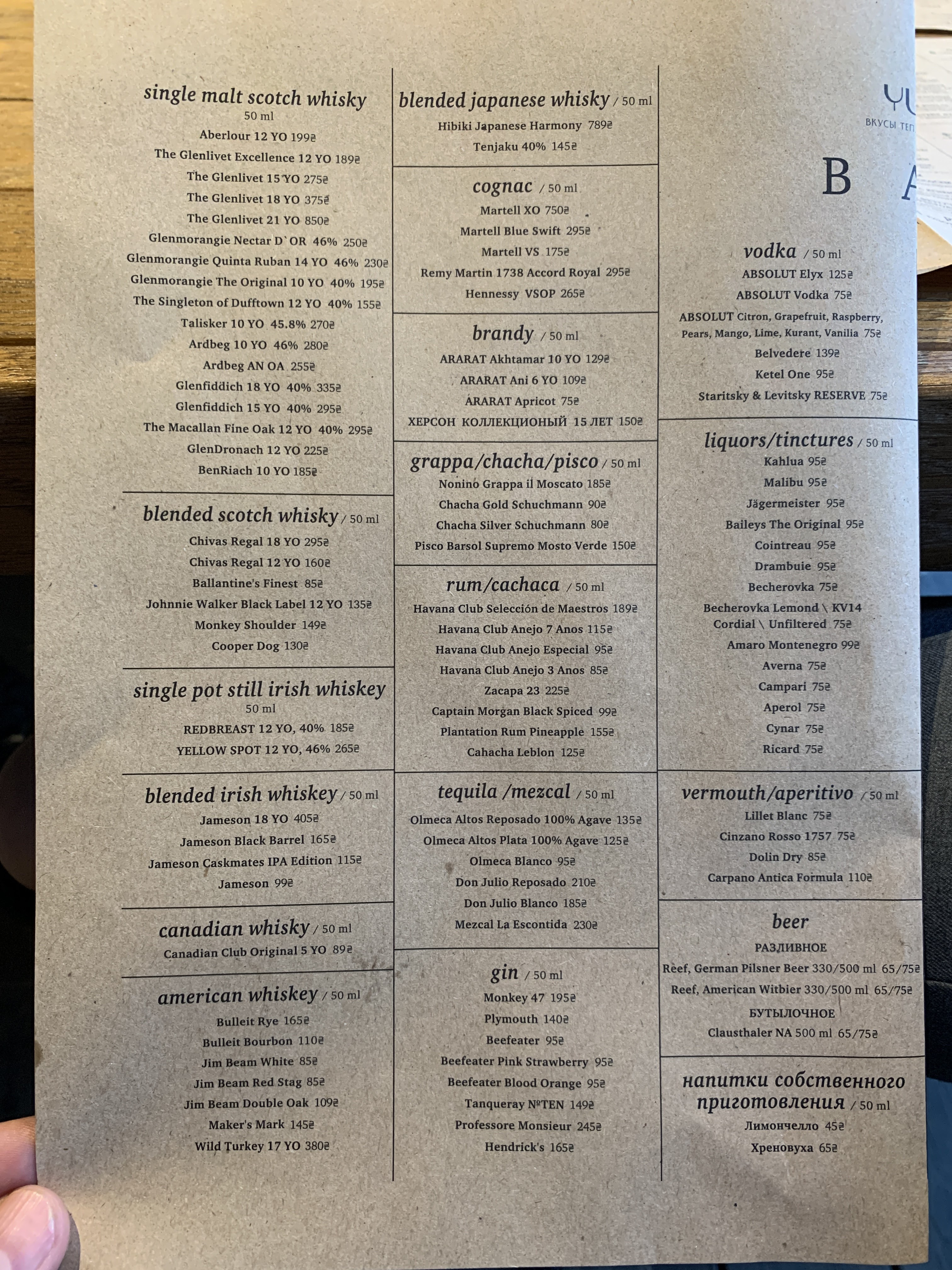 YUG menu 3