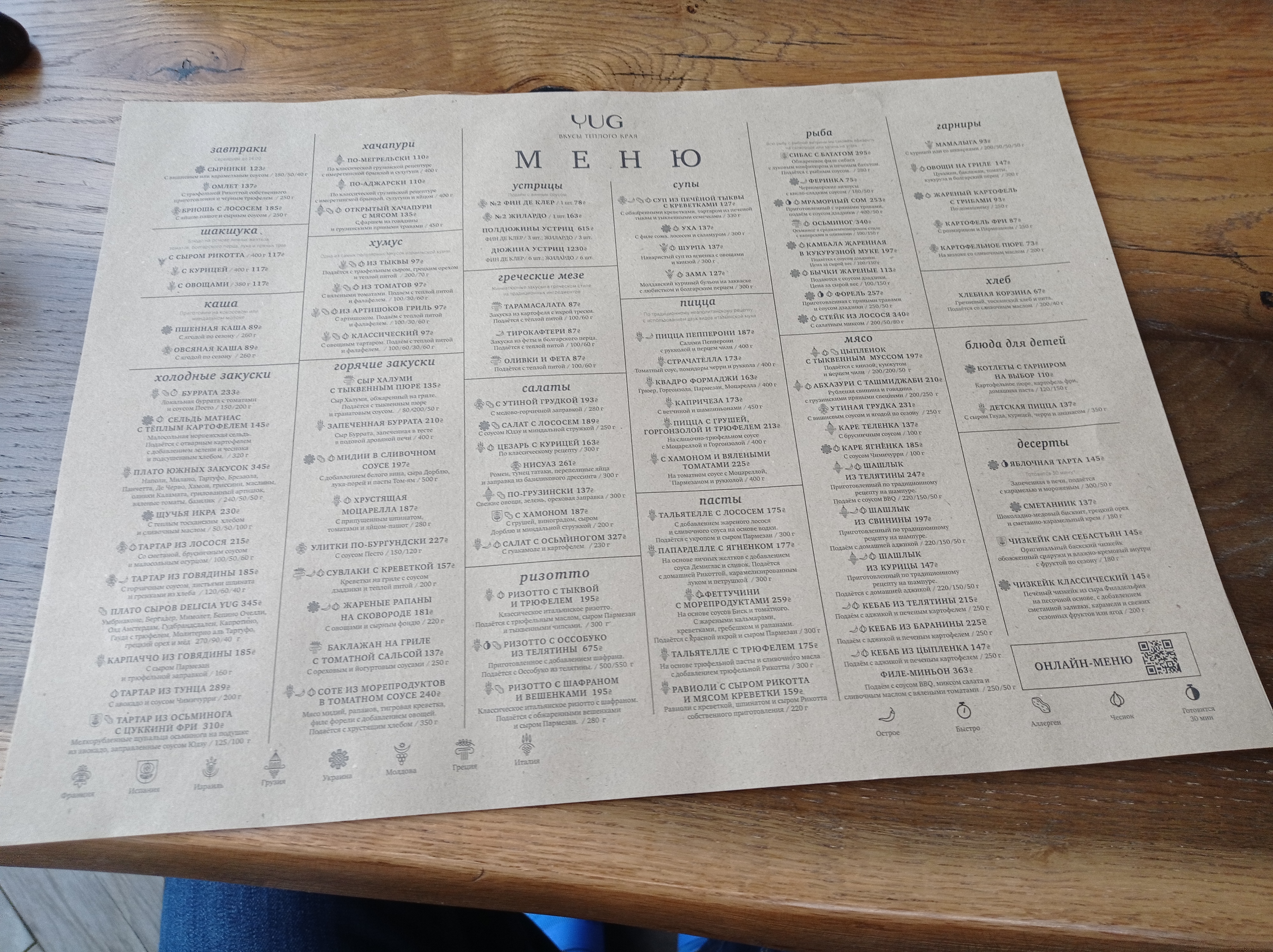 YUG menu 12