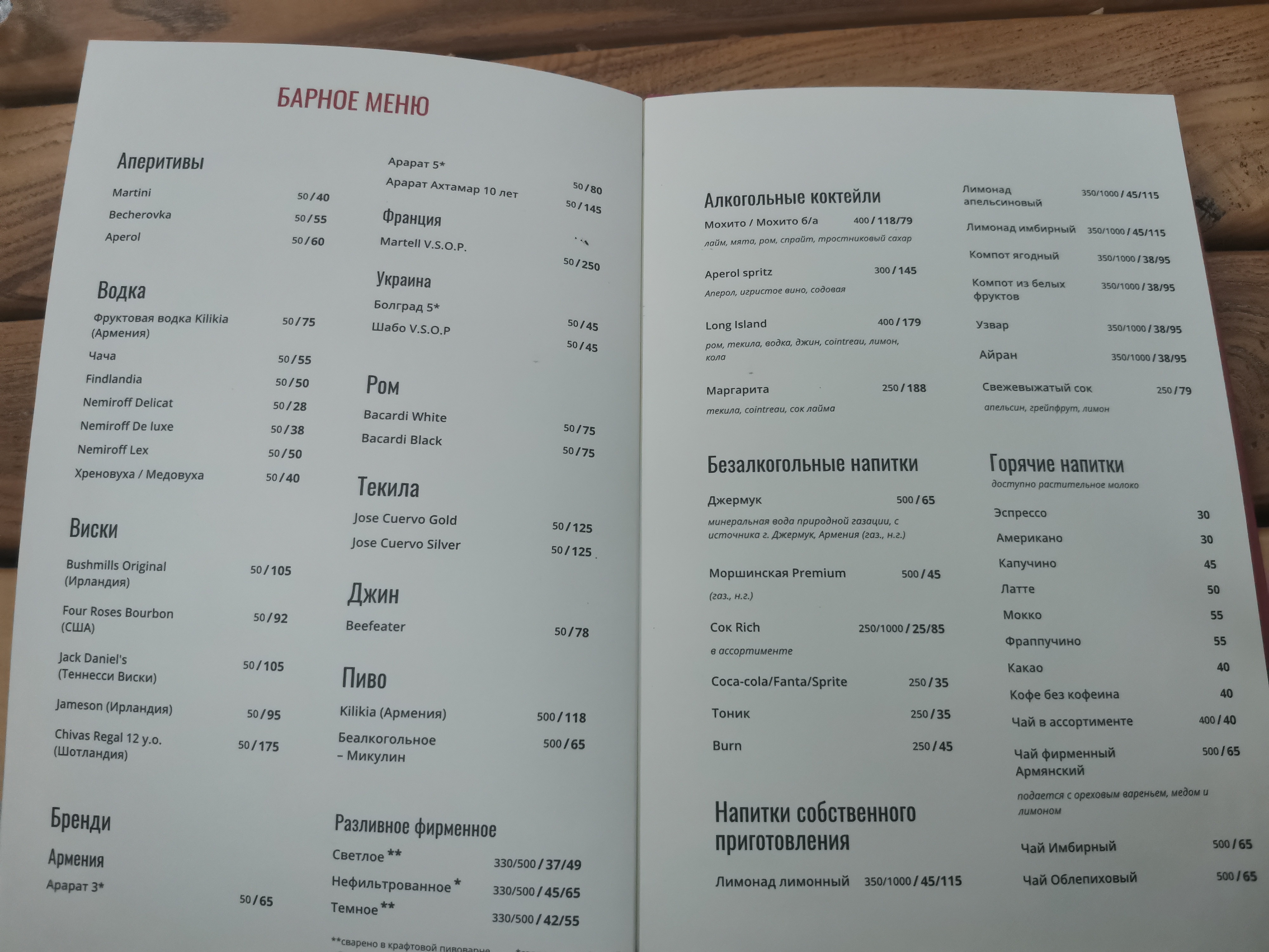U Samvela menu 5