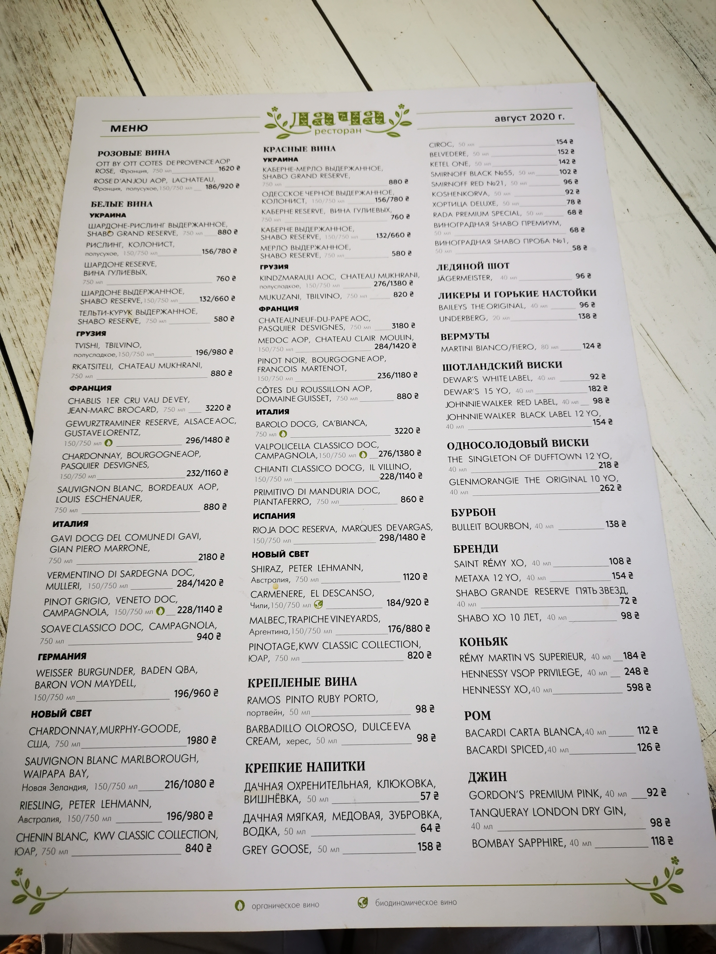 Dacha menu 4