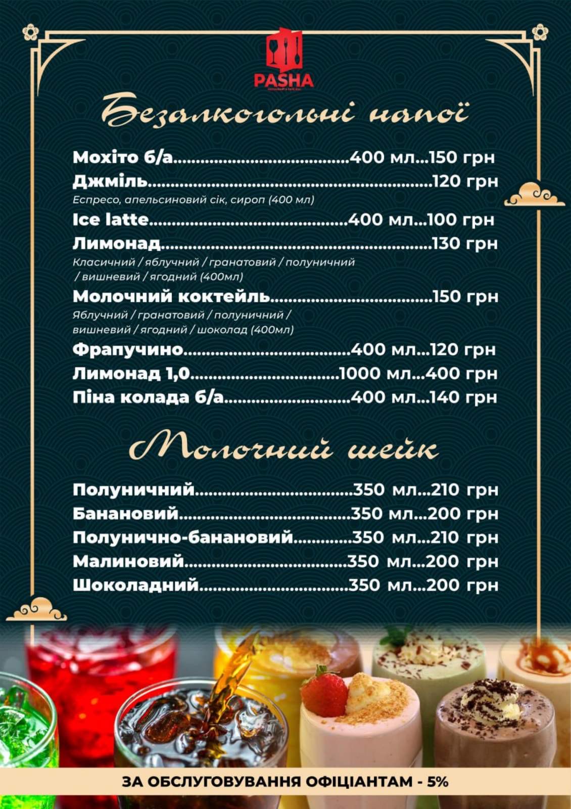 PASHA menu 4