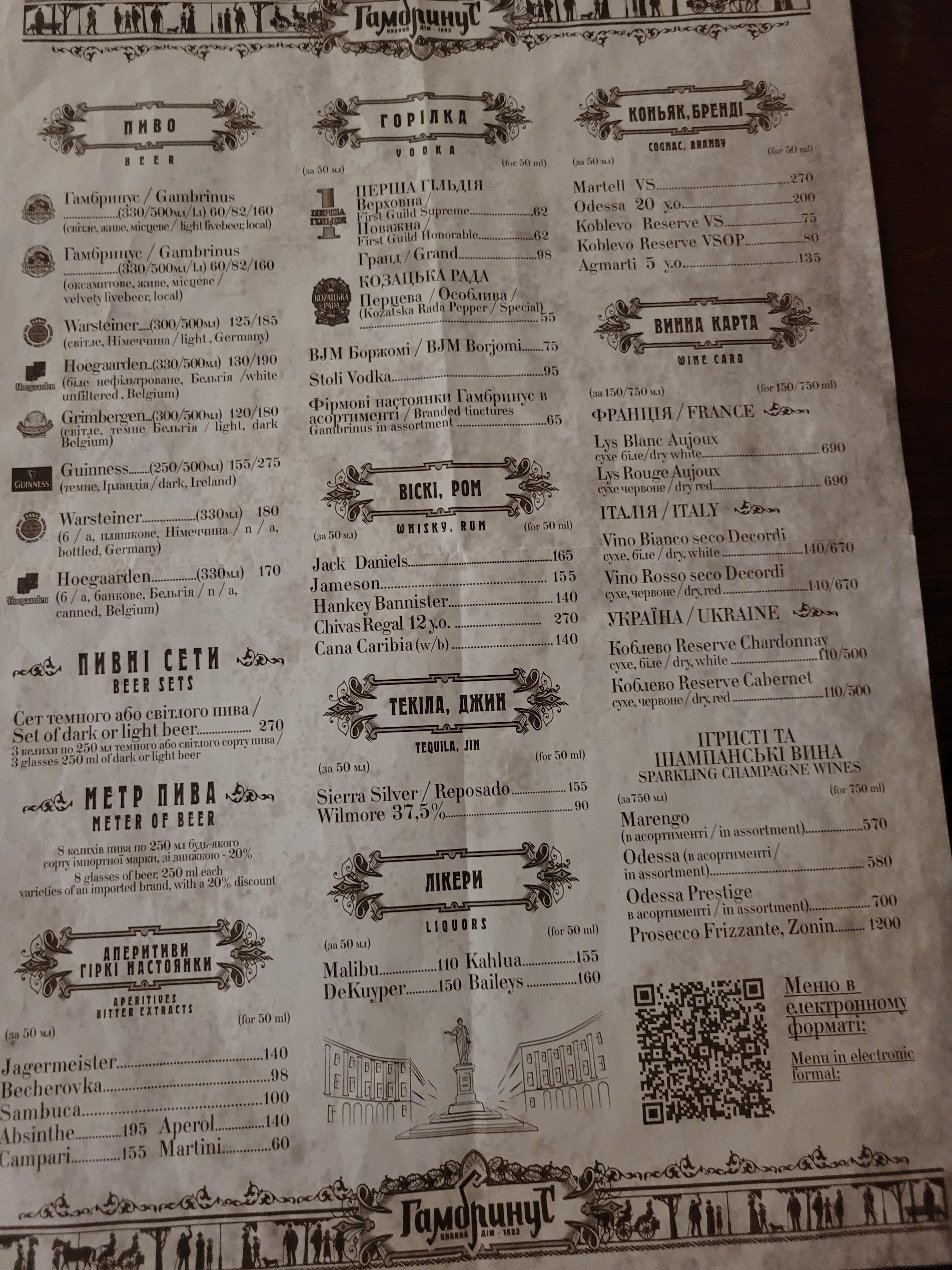 Gambrinus menu 8
