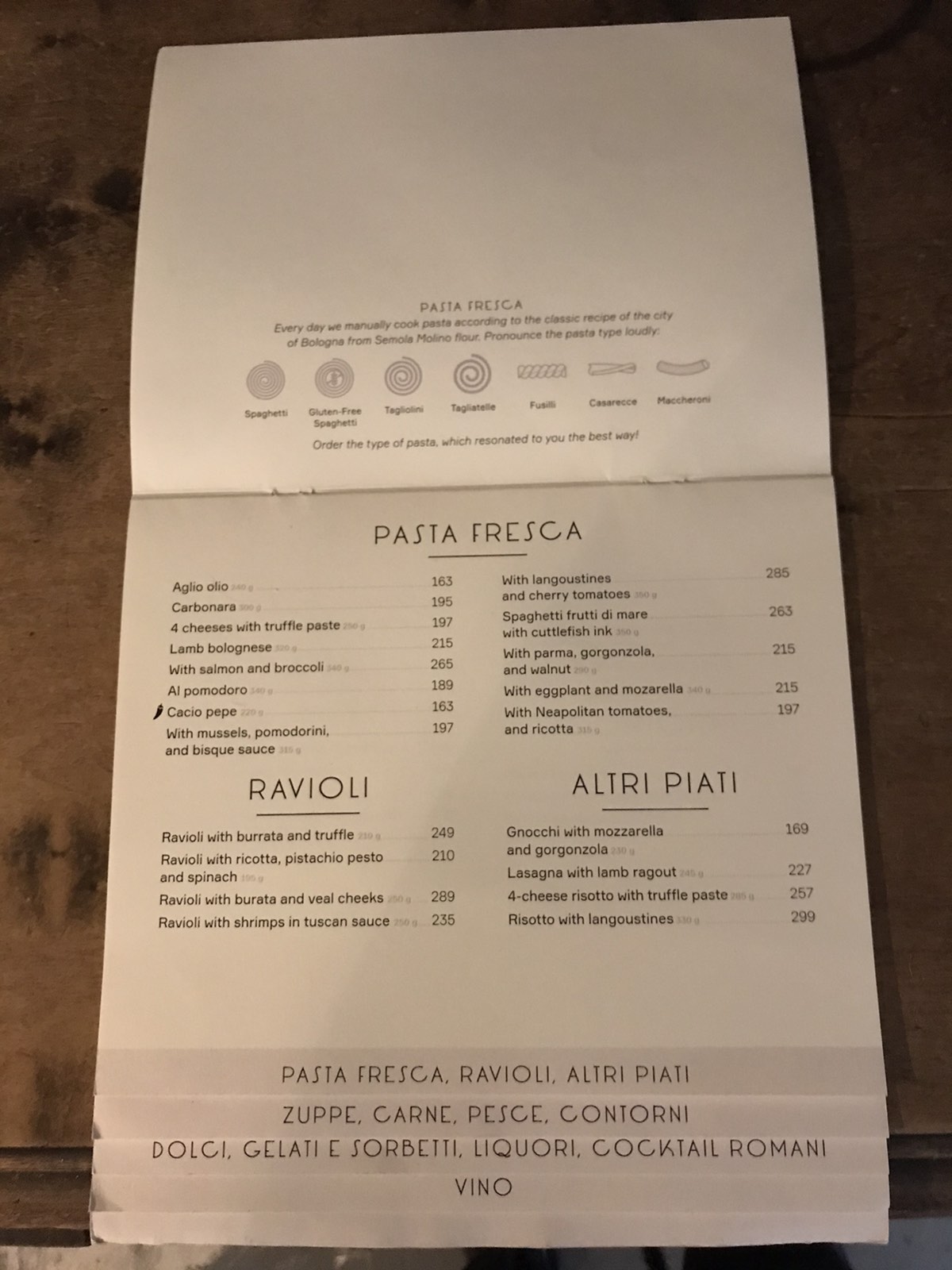 Monica Pinza Pasta Bar menu 8