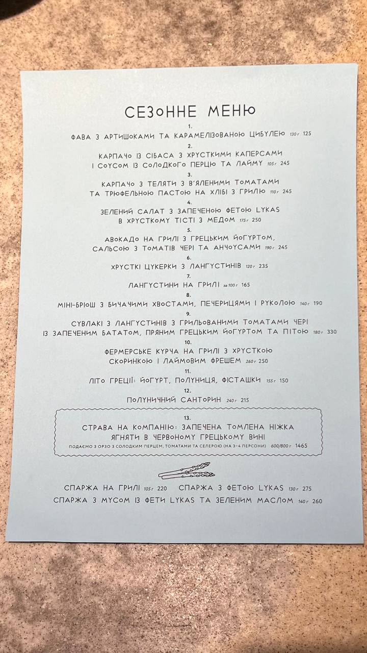 Nikos Greek Bistro menu 3