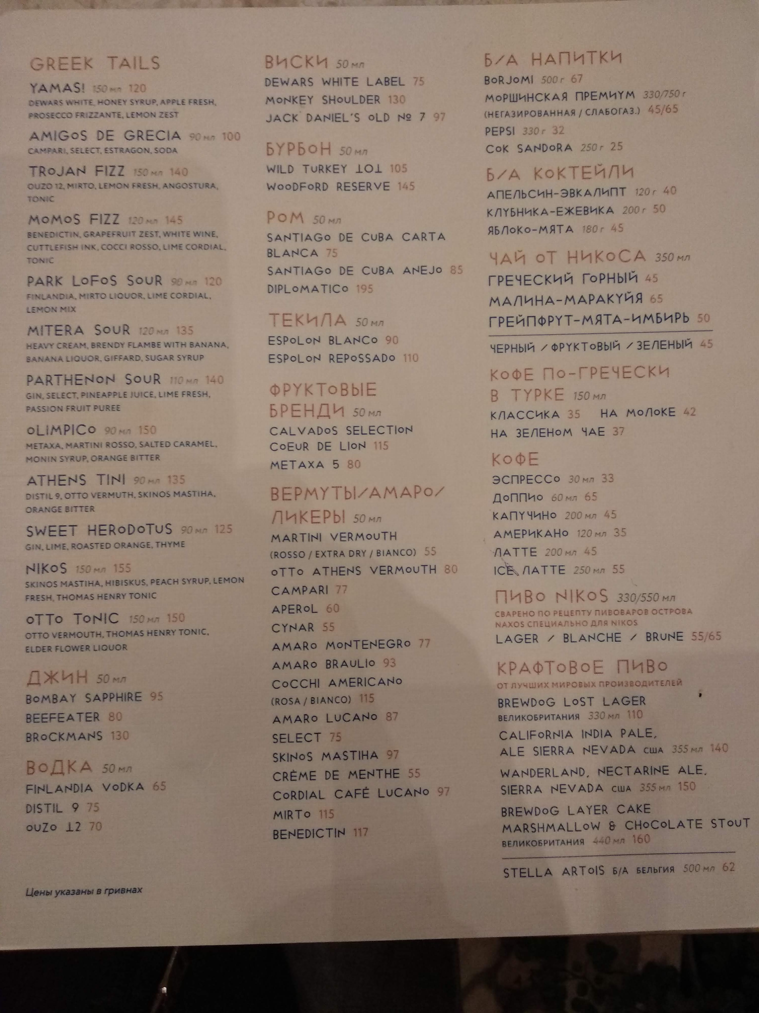 Nikos Greek Bistro menu 11