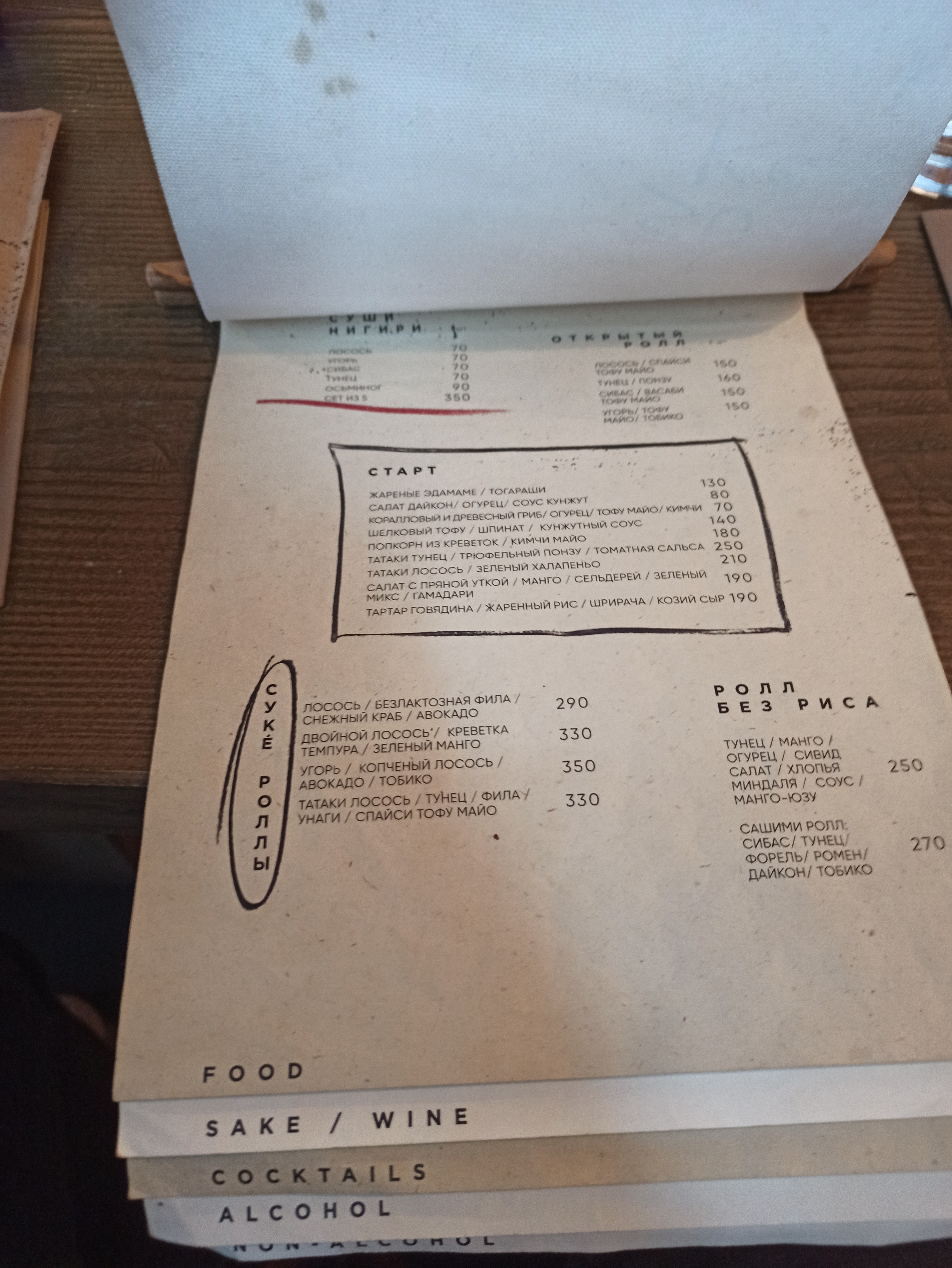 SUKE bistro menu 2