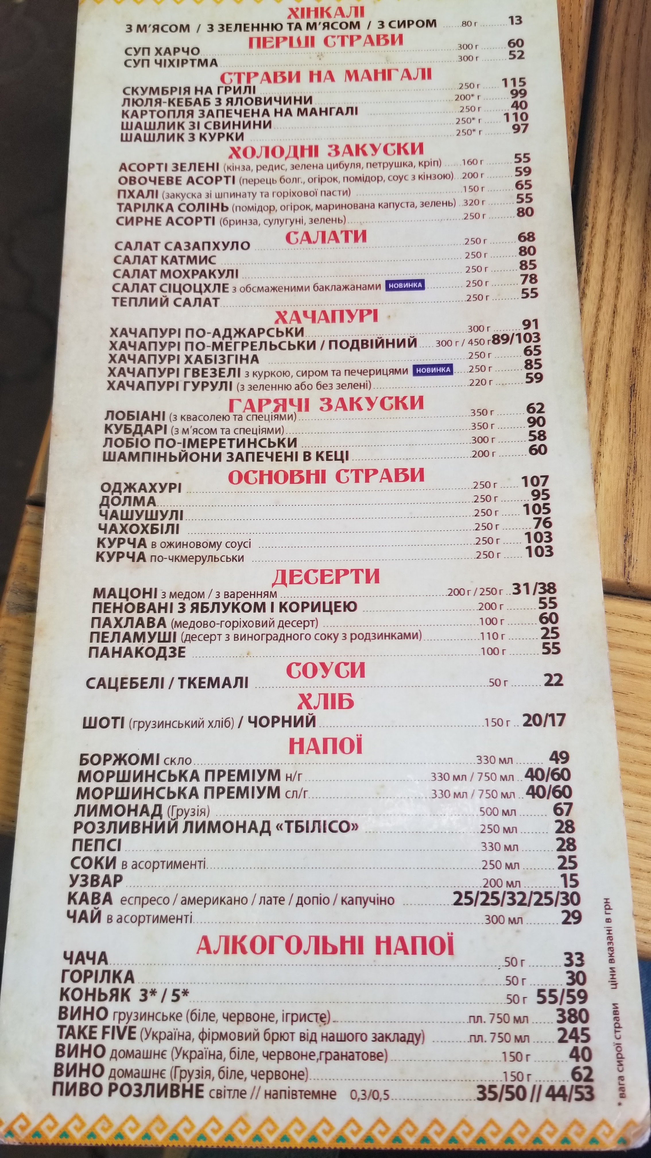 Хінкальня menu 8