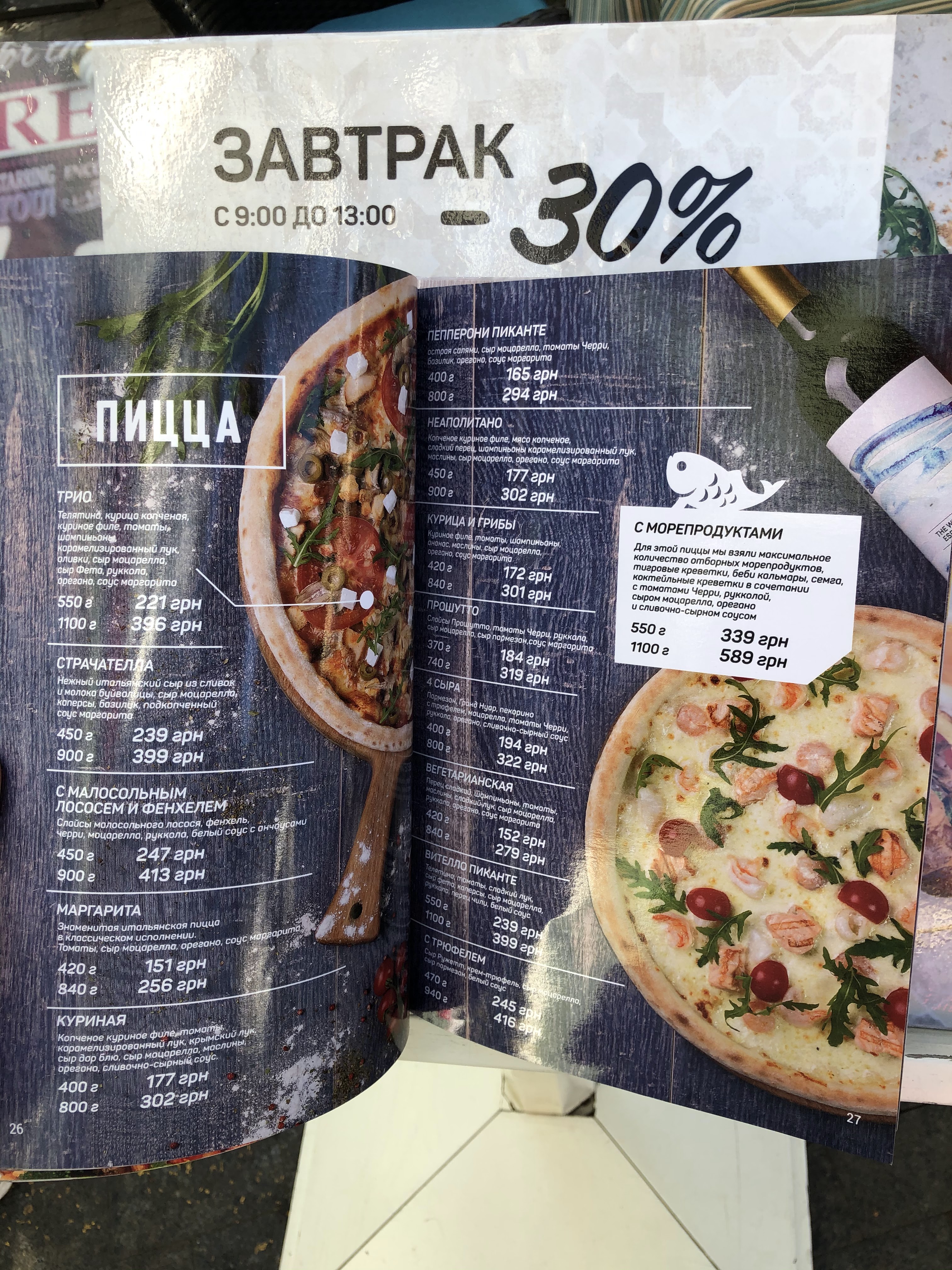 Pasta & Pizza menu 6