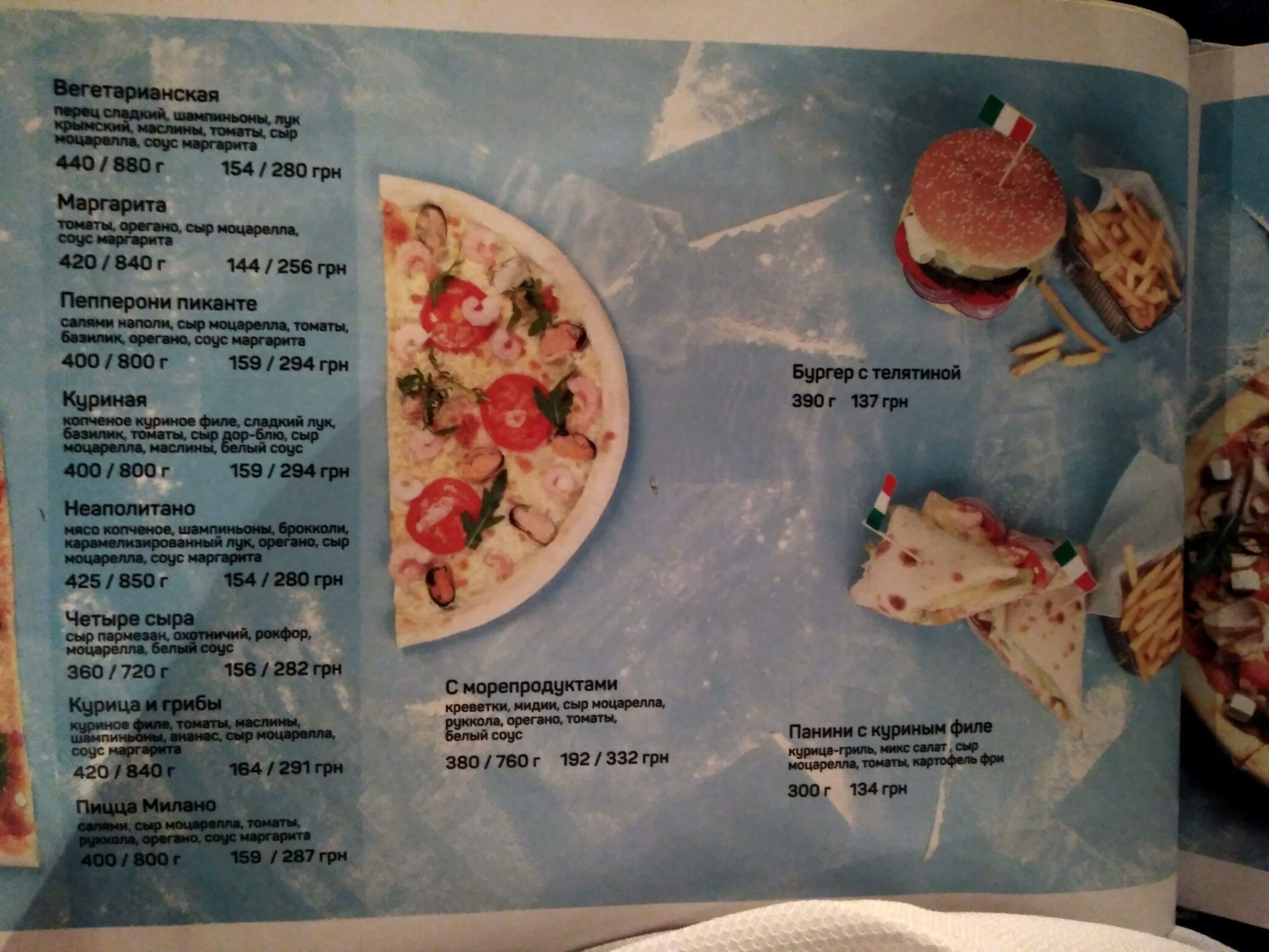 Pasta & Pizza menu 9