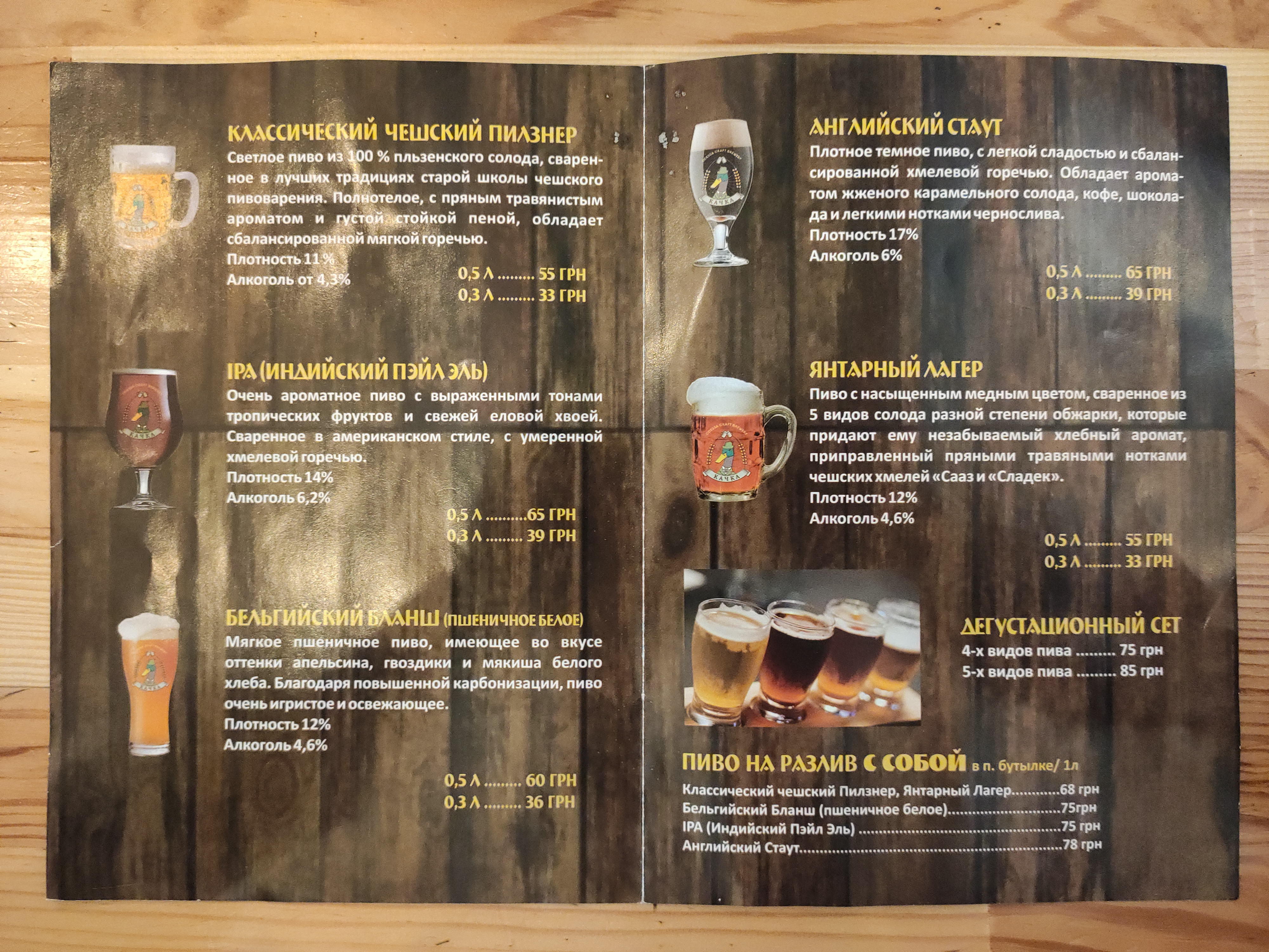 Pyvovarnya Kachka menu 3