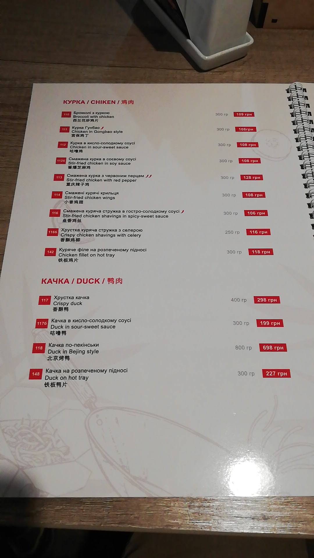 Yong menu 8