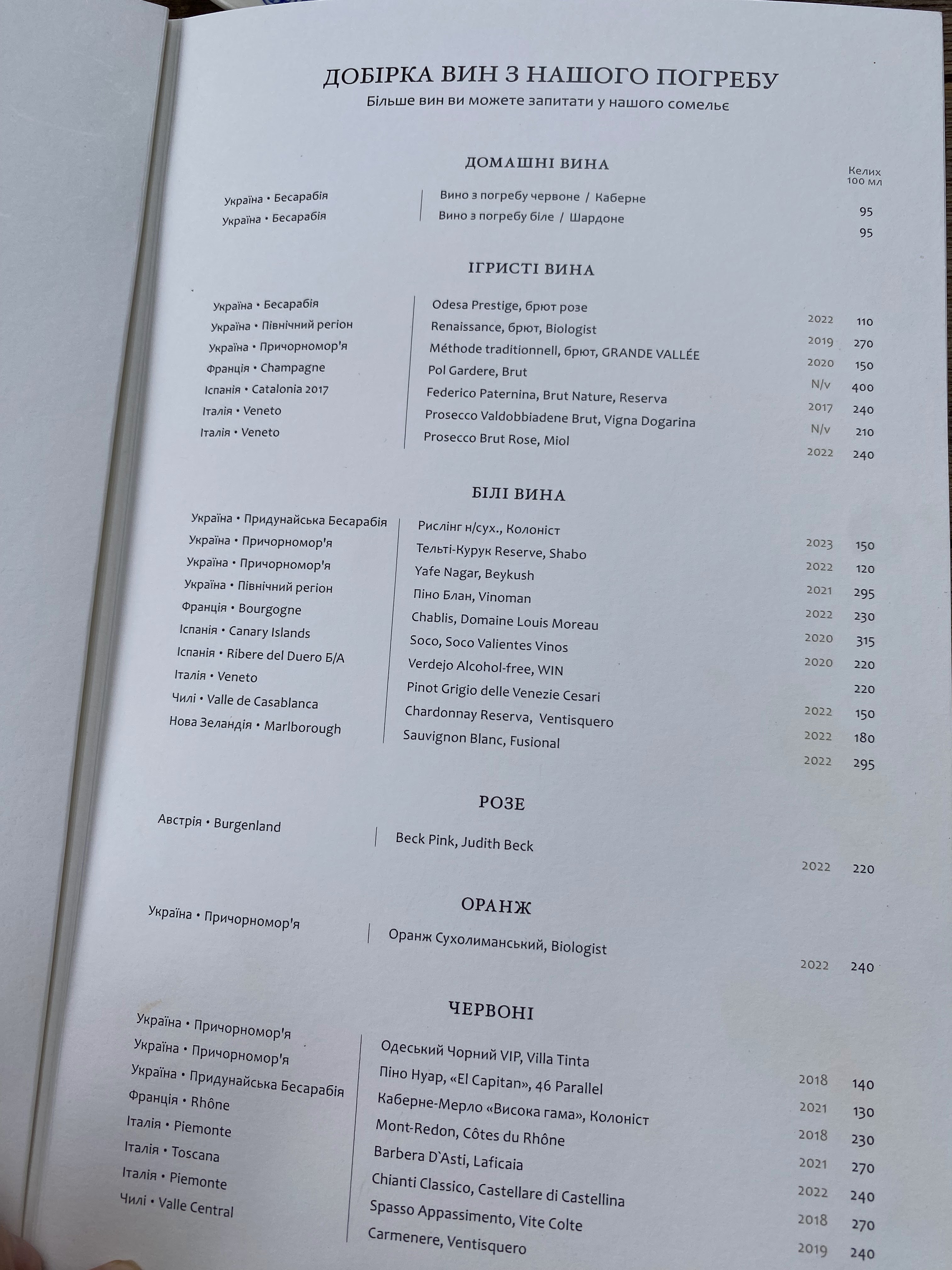 Tatar Bunar menu 2