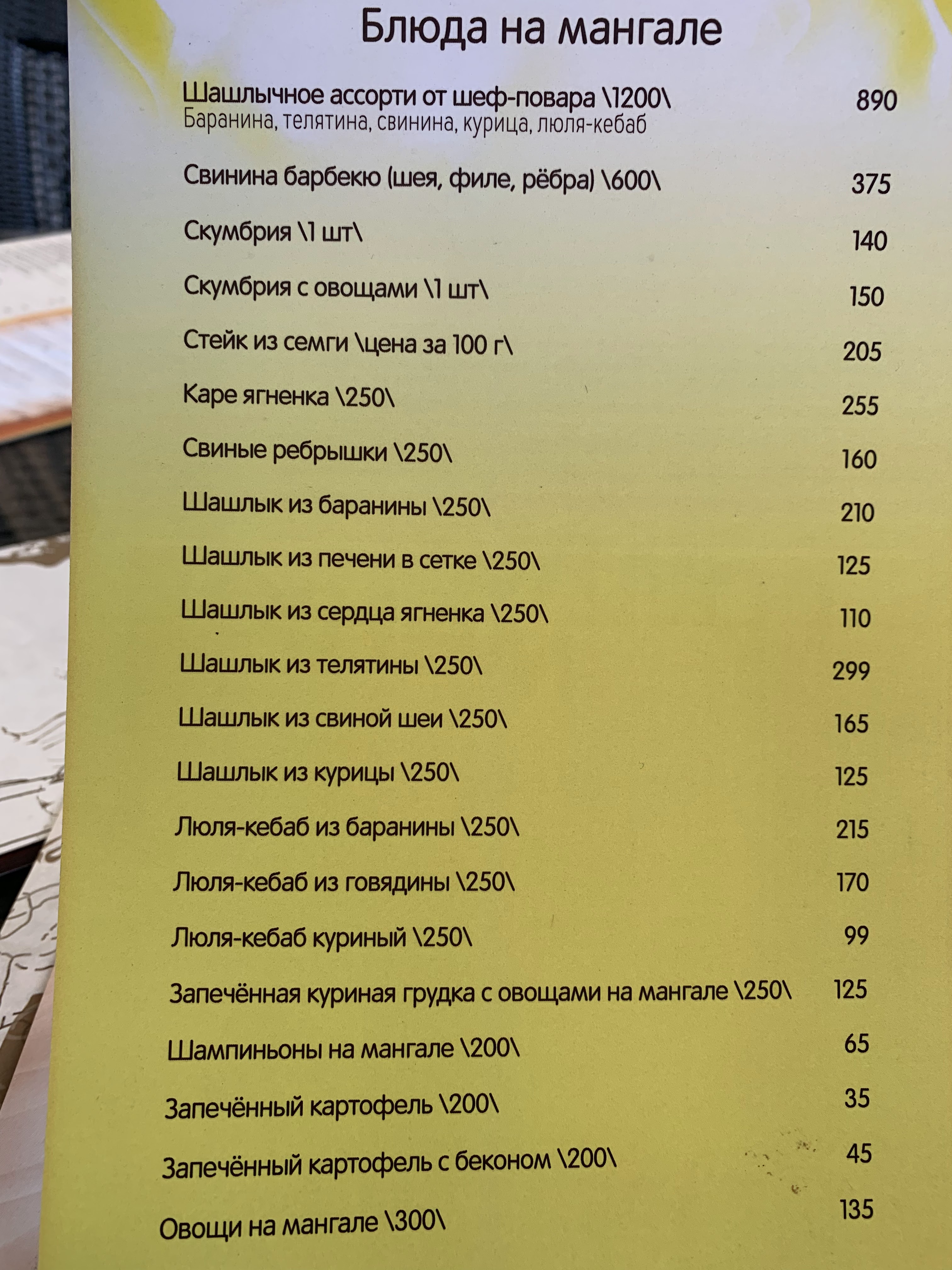 Chacha menu 8