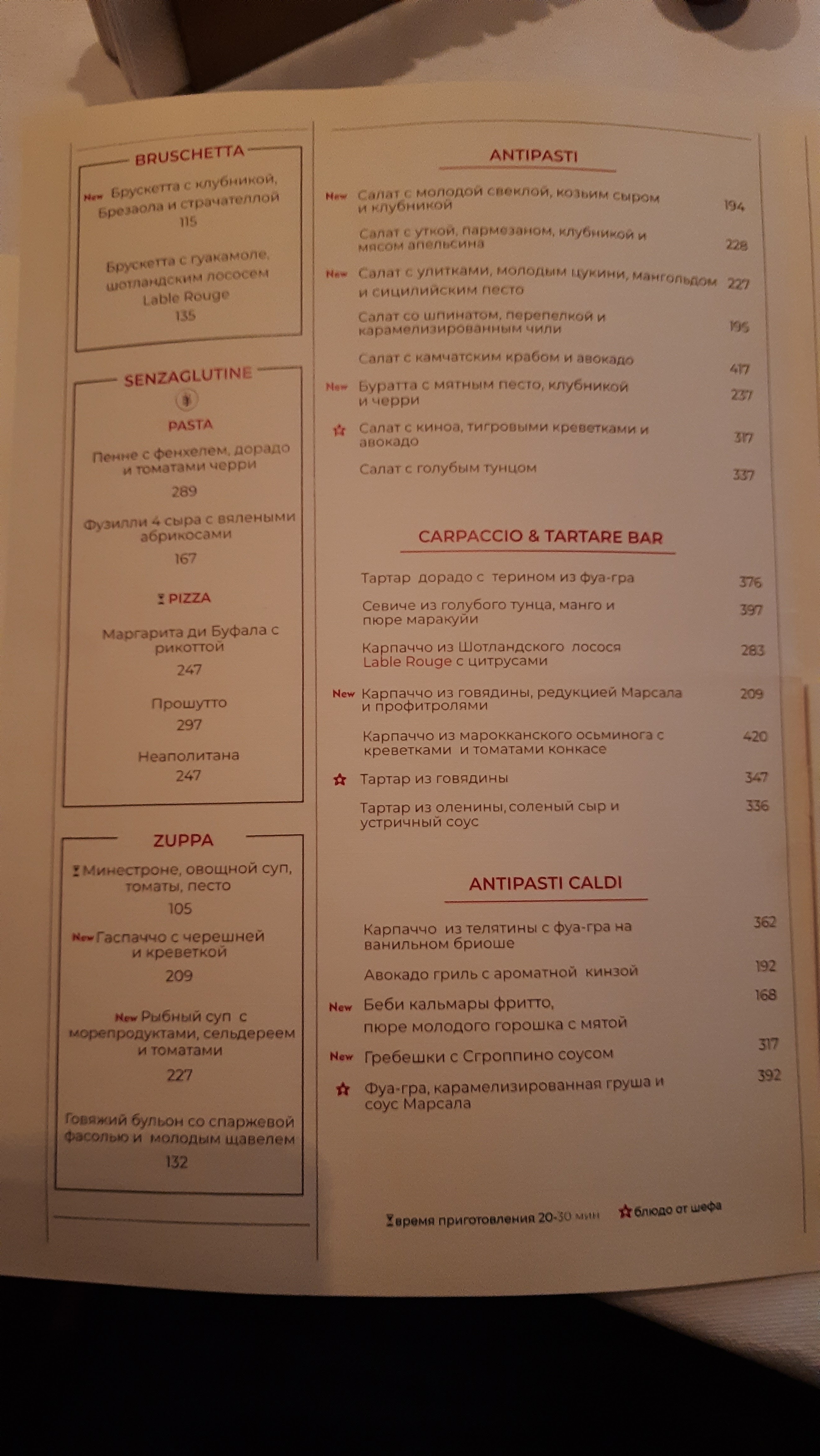 Fratelli menu 6