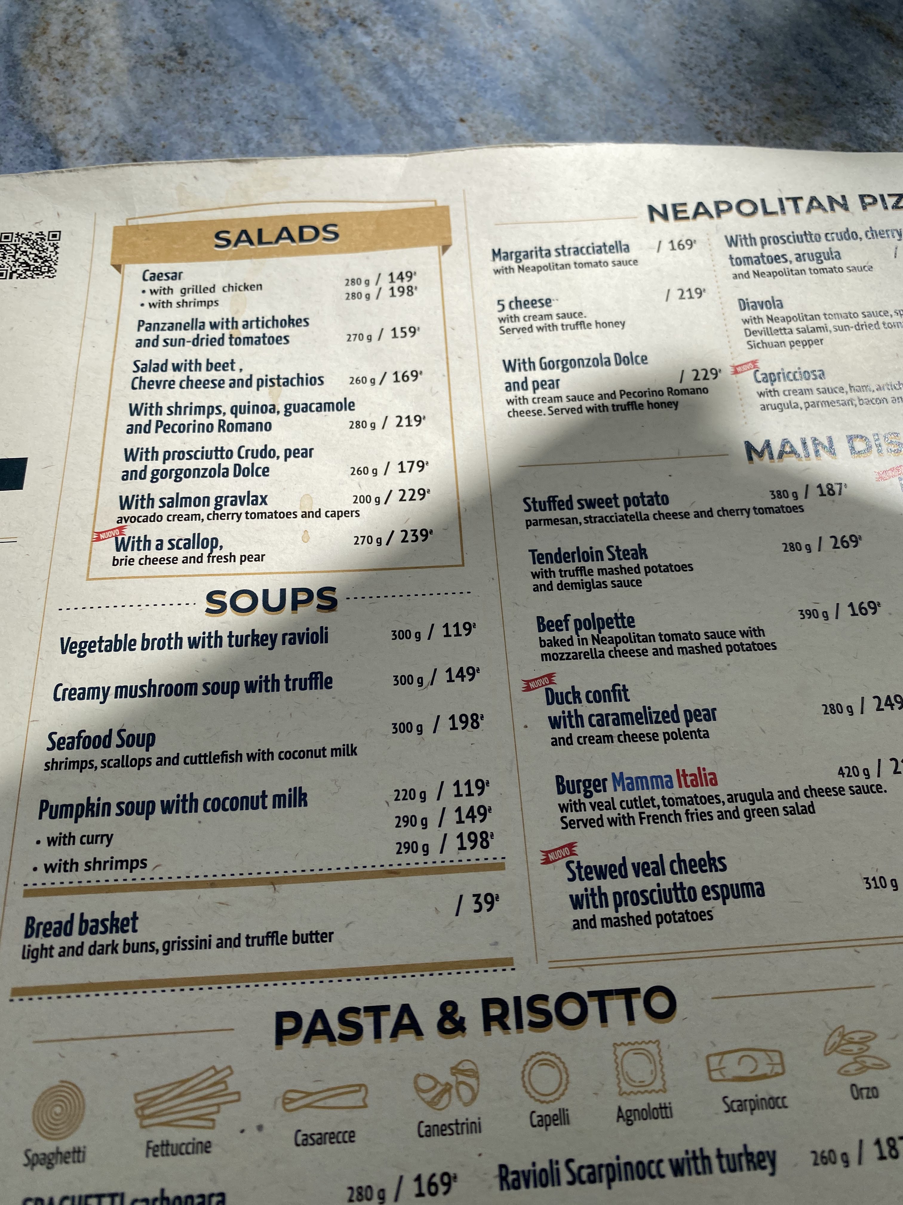 Mamma Italia menu 10
