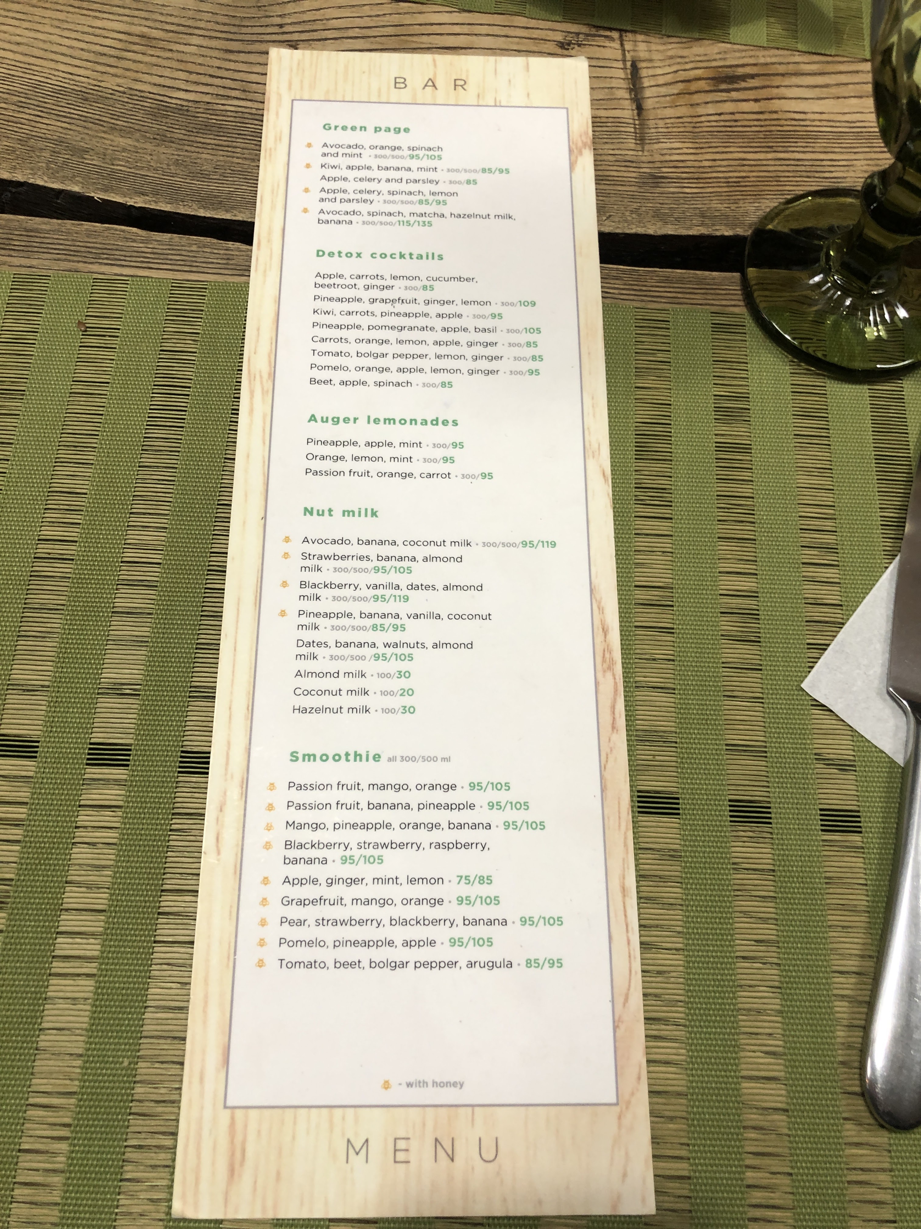 True menu 1