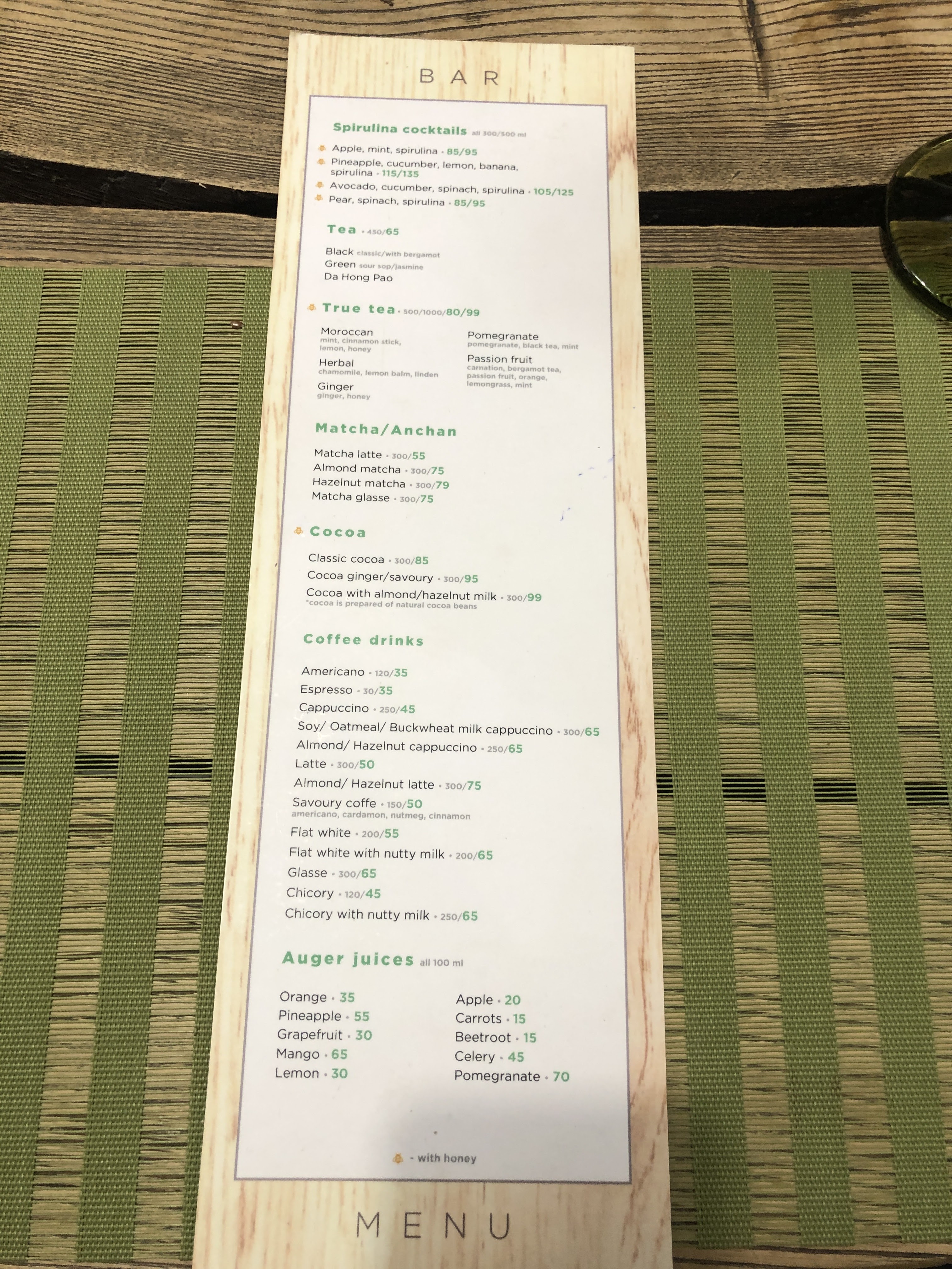 True menu 2