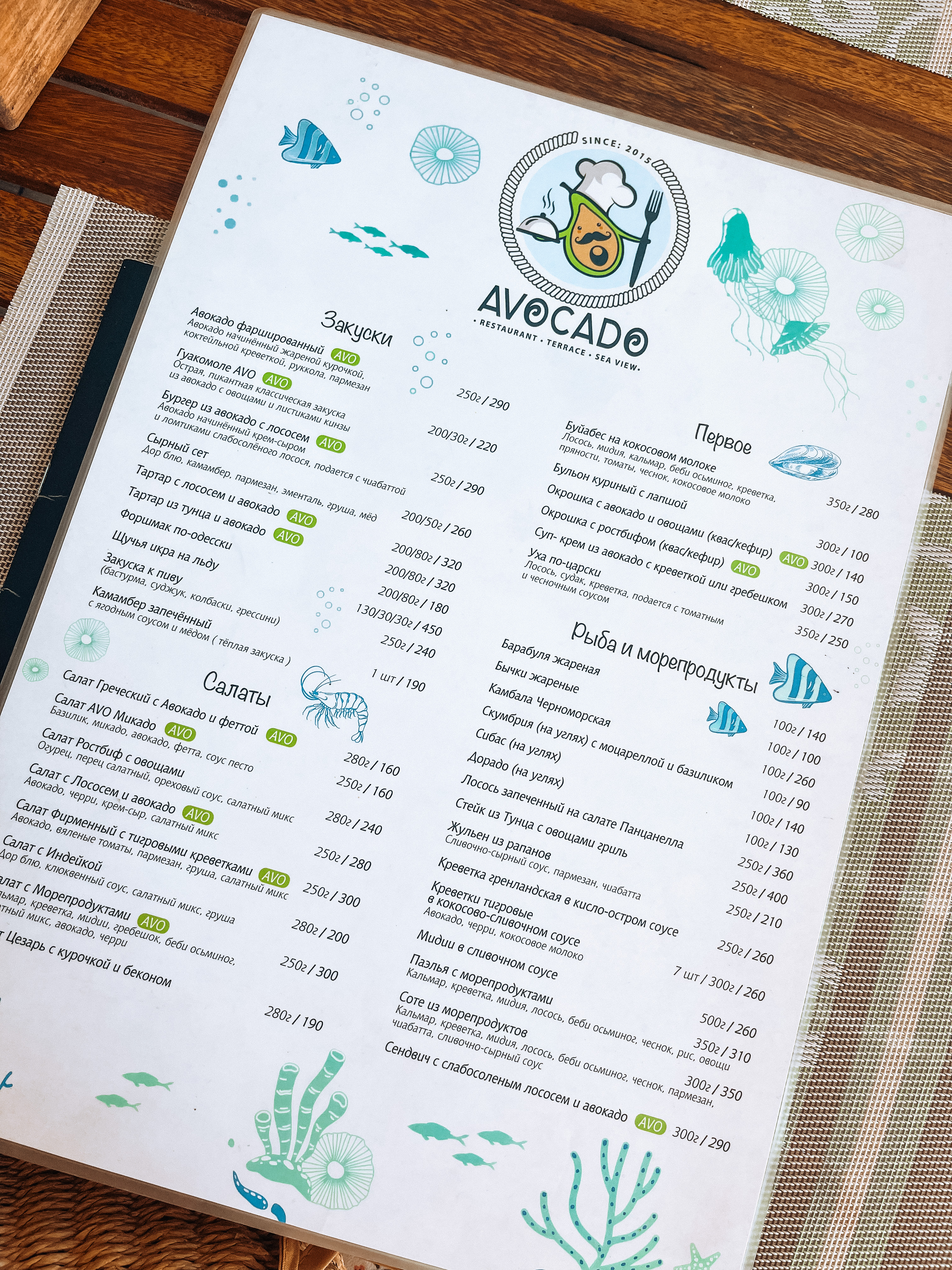 Avokado menu 4