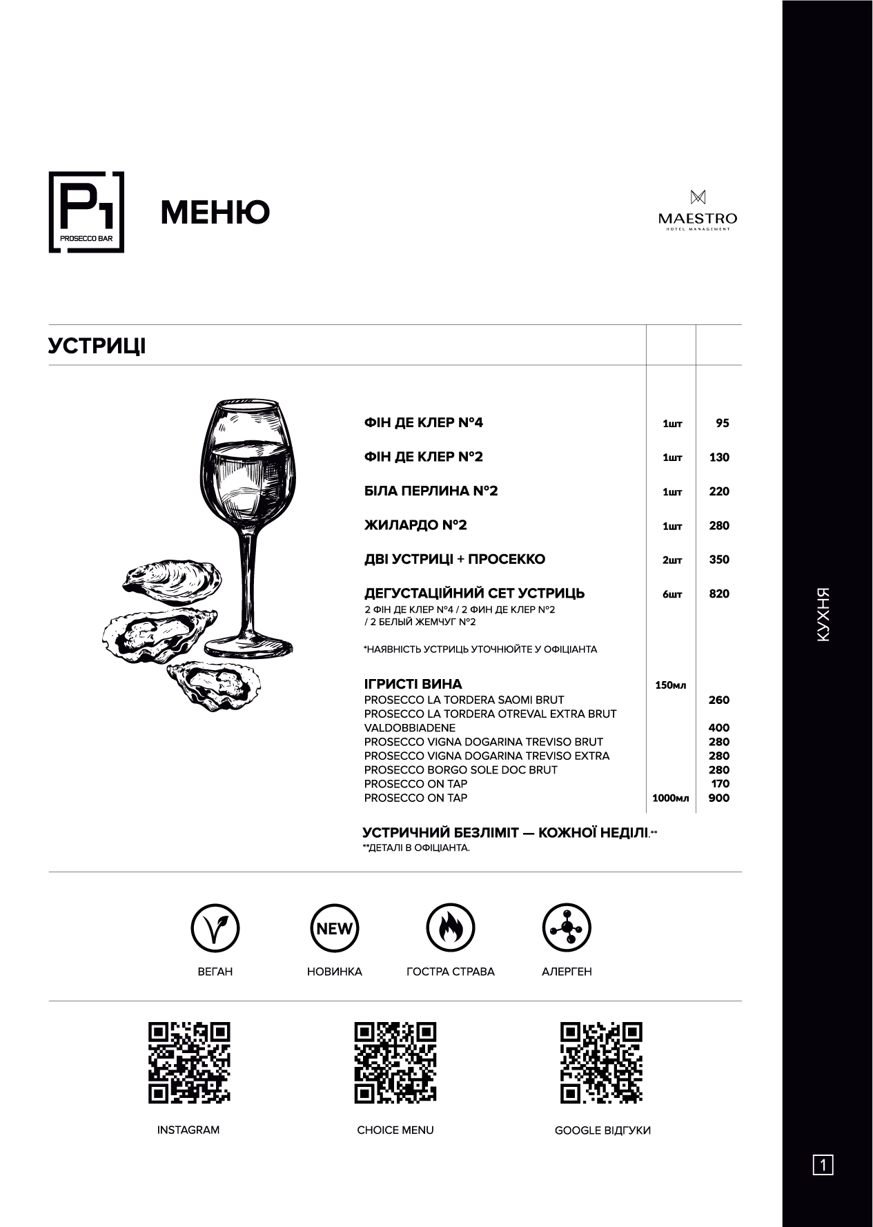 P1 Prosecco Bar menu 8