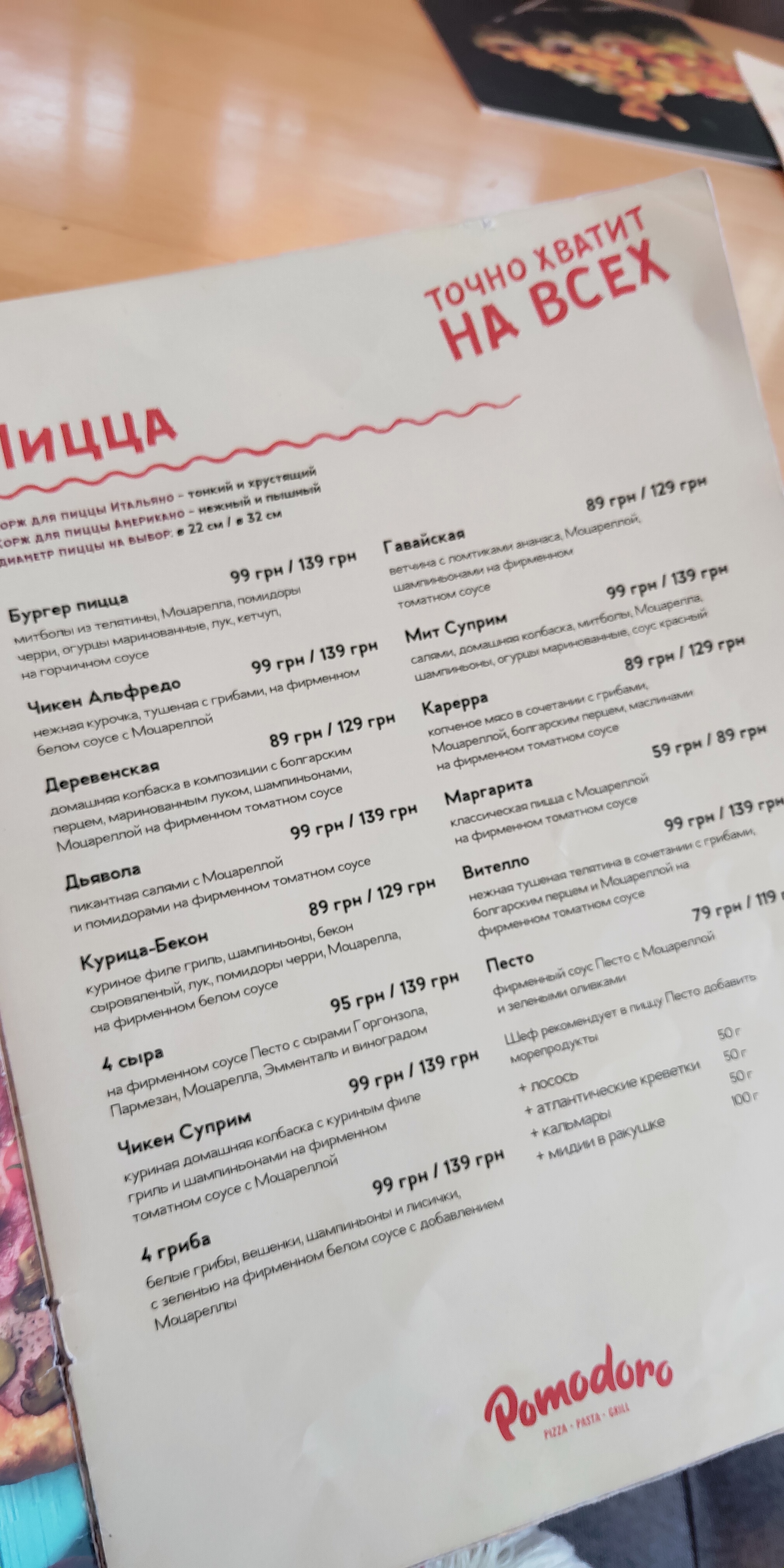 Pomodoro menu 10