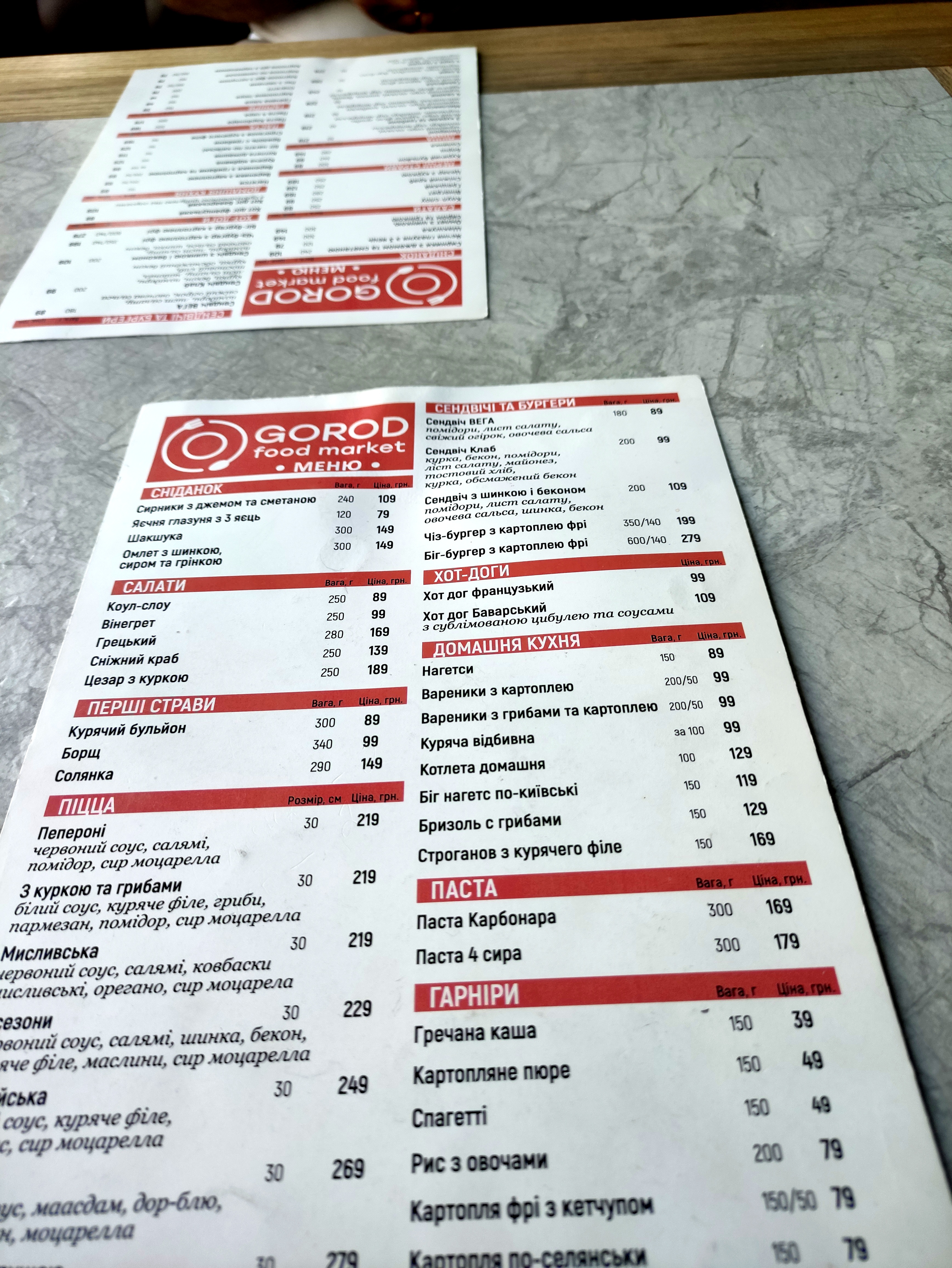 Ресторан Ной menu 1