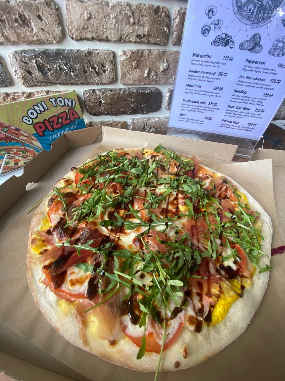 BONI TONI PIZZA menu 2