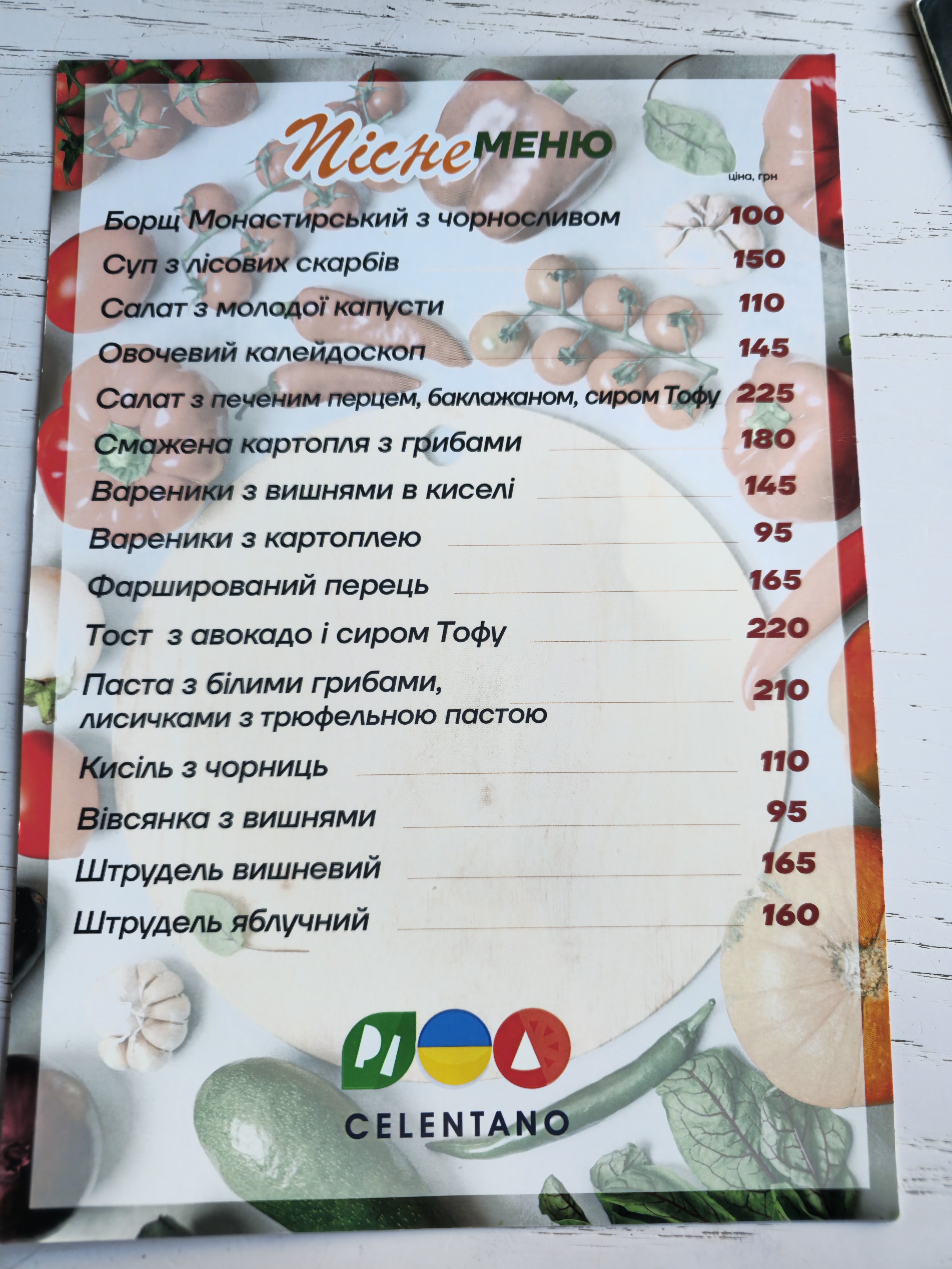 Pizza Celentano menu 3