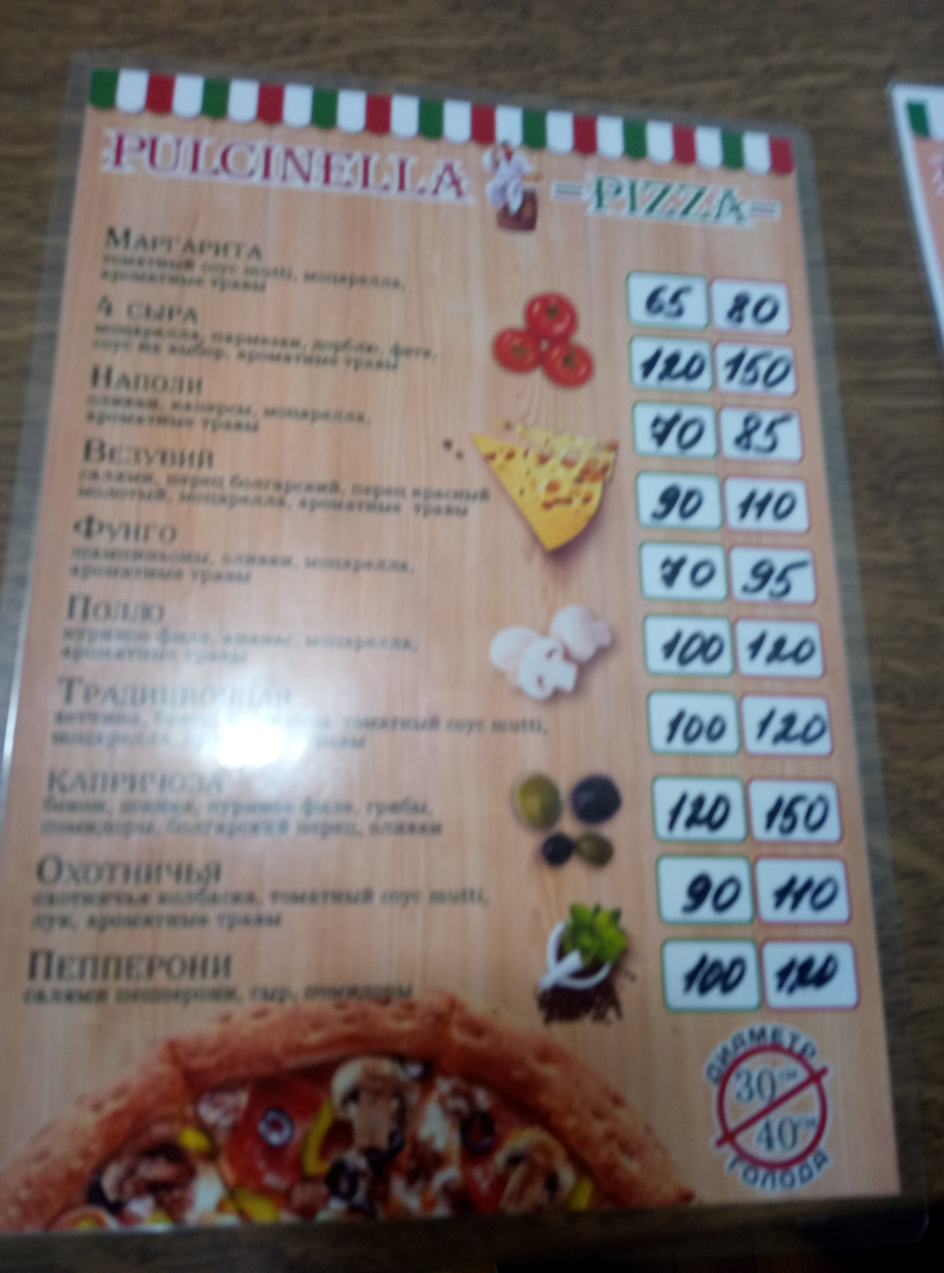 Пиццерия "Pulcinella Pizza" menu 4