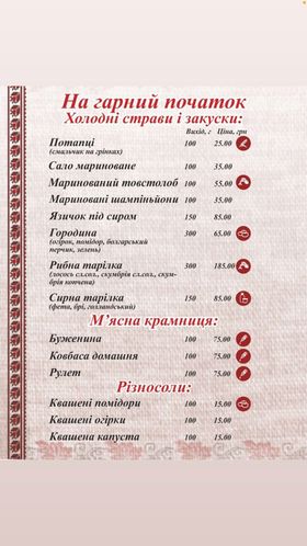 Корчма Майстерня Страв menu 2