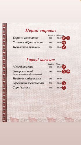 Корчма Майстерня Страв menu 5