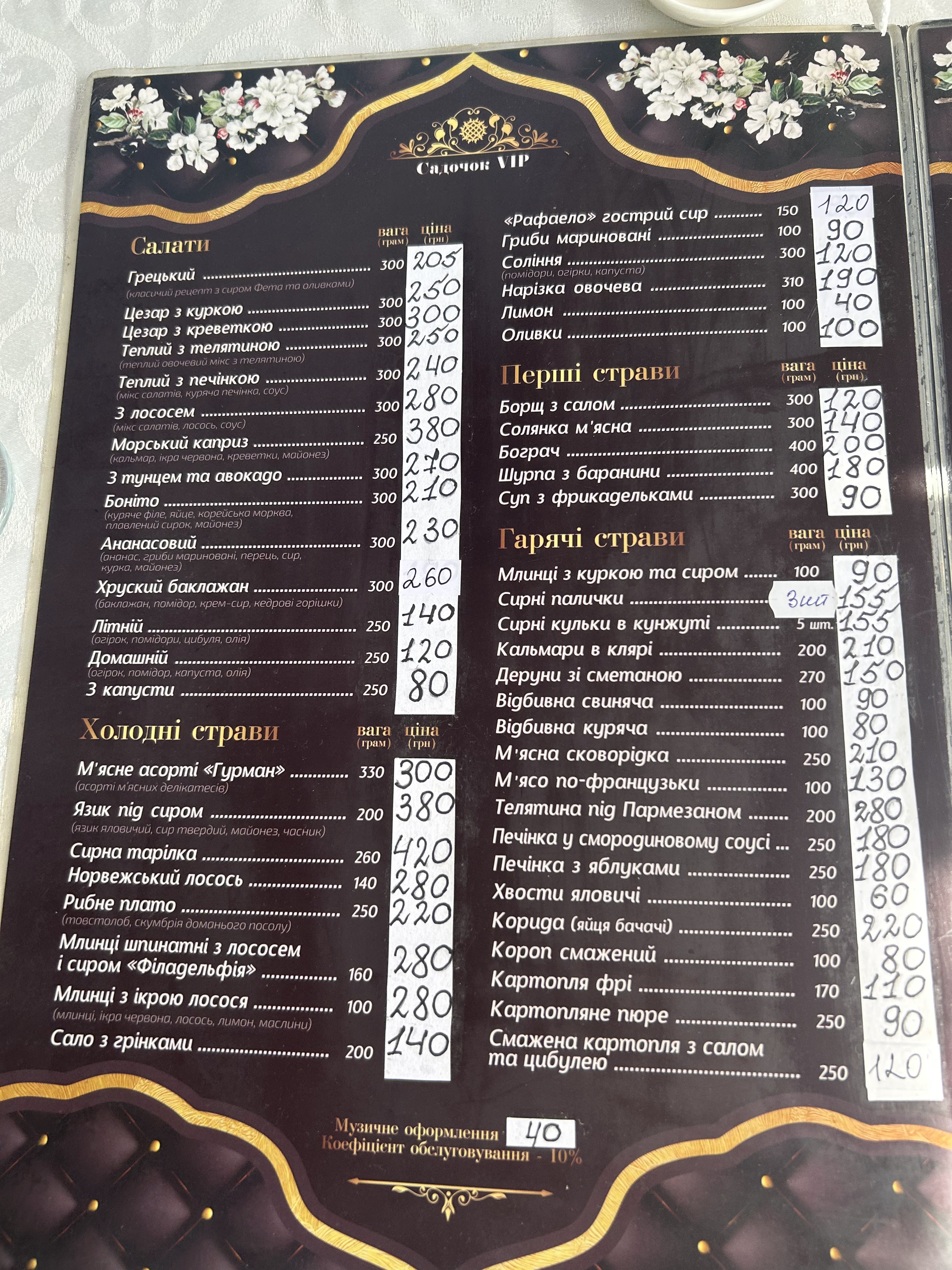 Садочок VIP menu 1